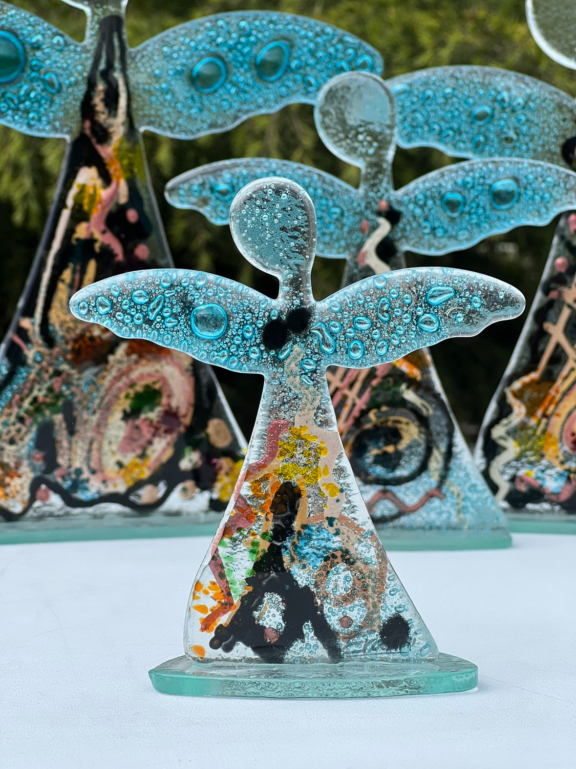 Angel - Galaxy, Aqua & Black