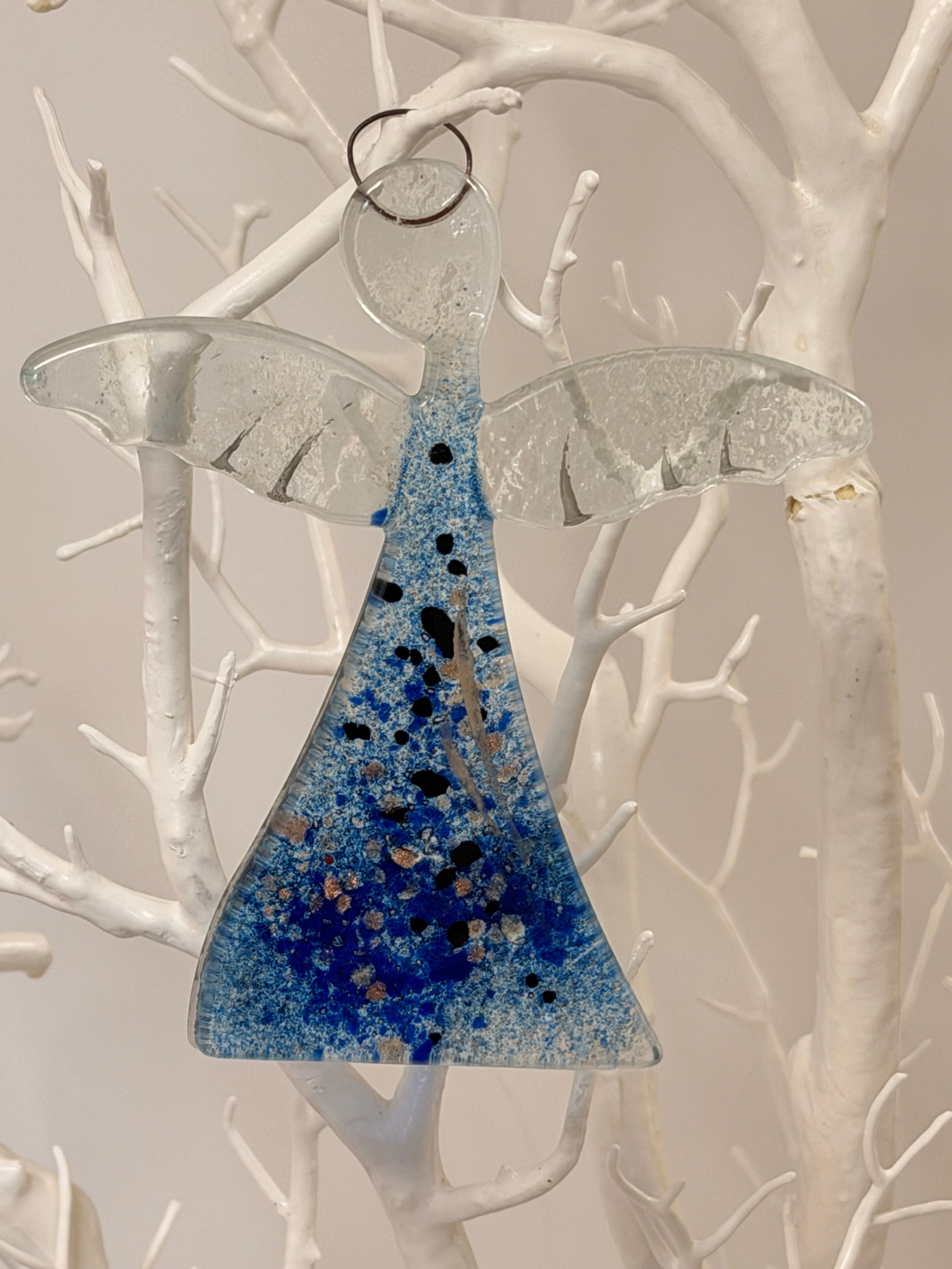 Angel - Blue & Platinum (Hanging Decoration)