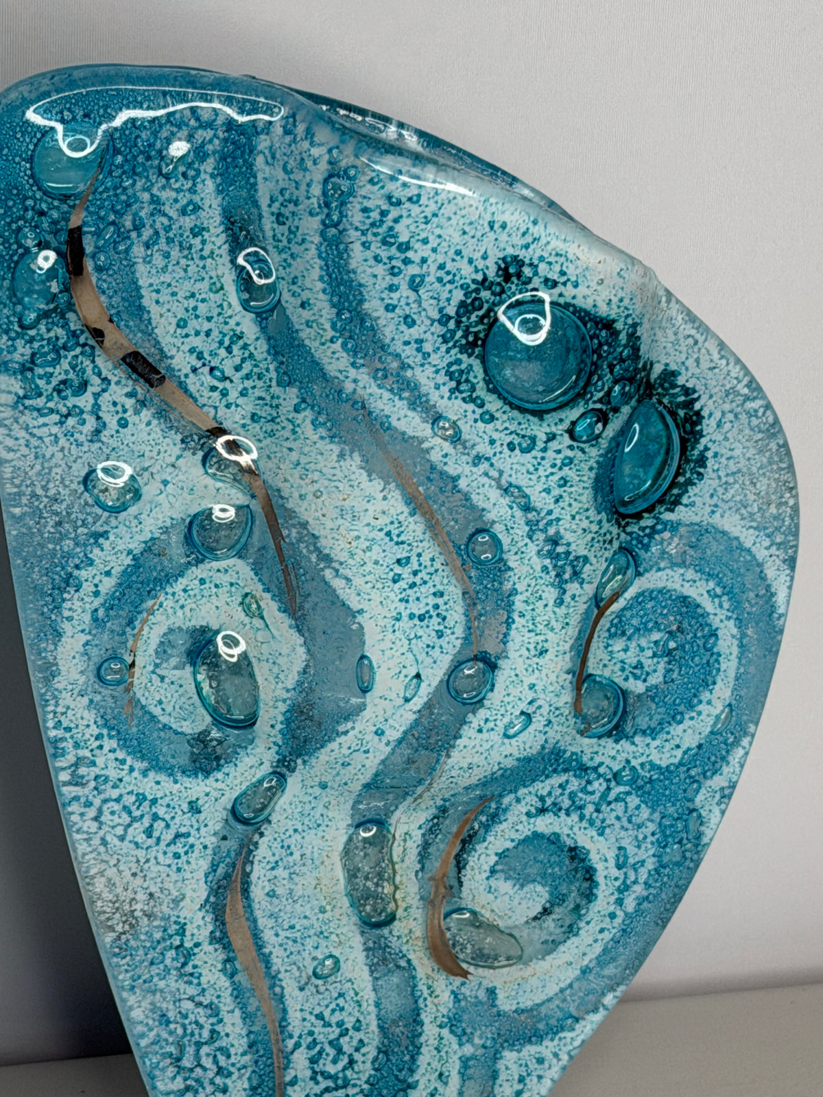 Crystal Aqua Mini Oval Vase