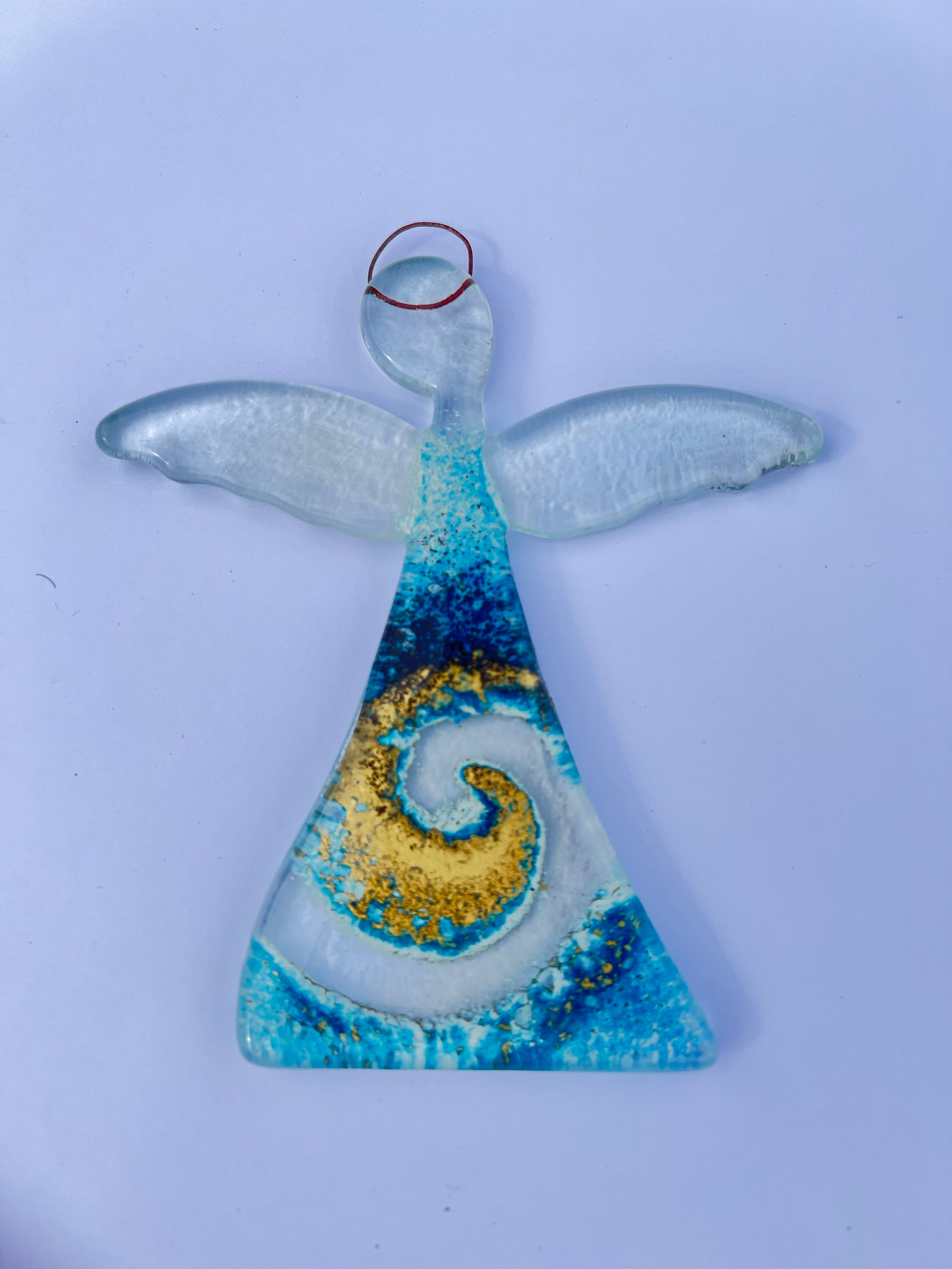 Angel - Blue & Gold (Hanging Decoration)