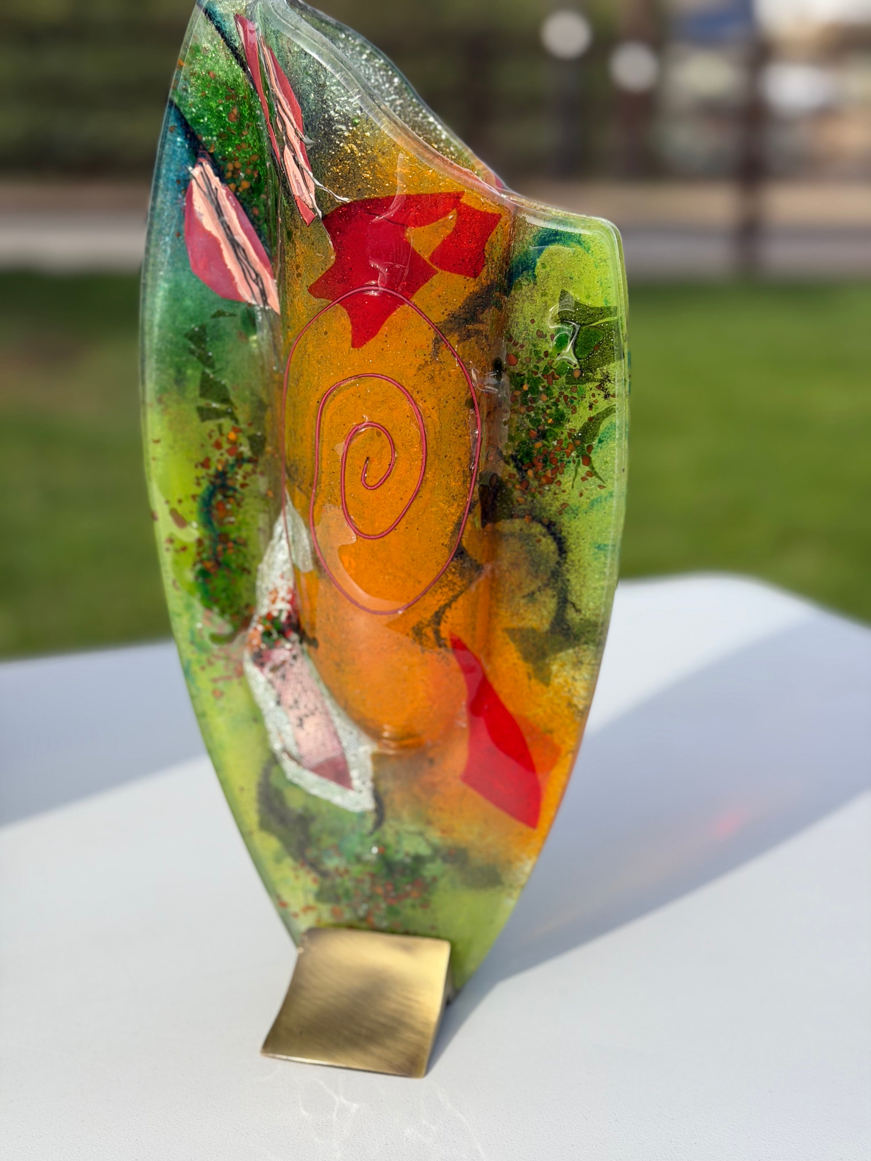 Light Green Oval Vase