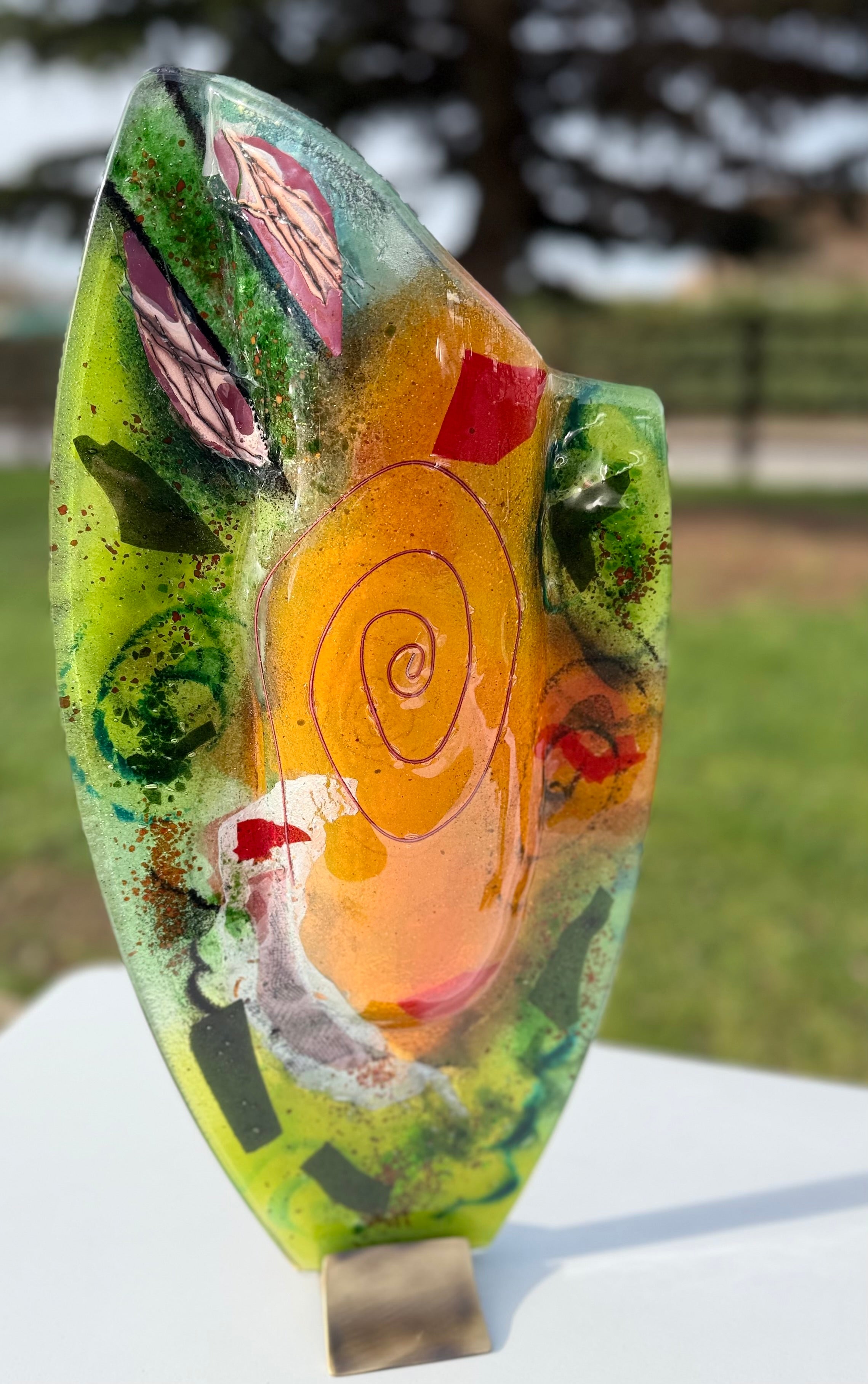 Light Green Oval Vase