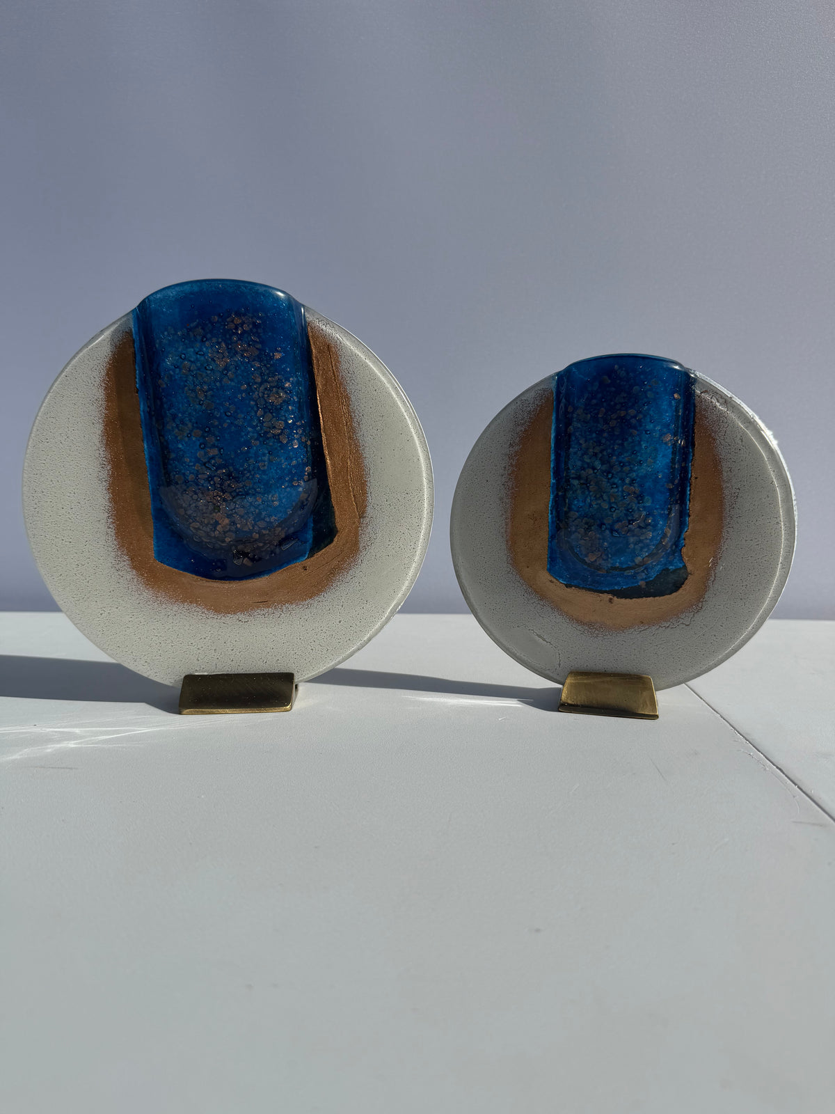 Thira Blue Round Mini Vase