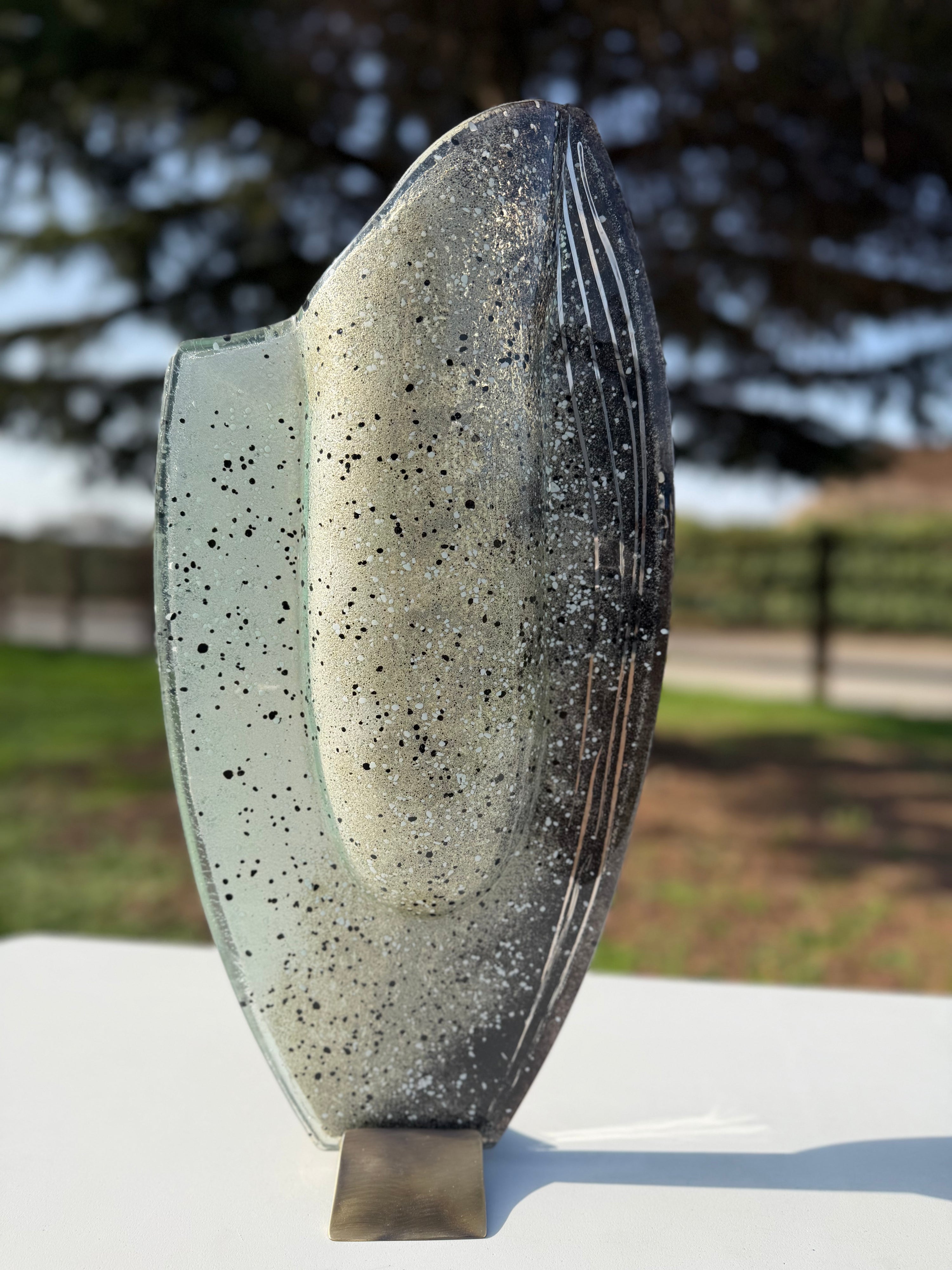 Silver, Grey & Platinum Oval Vase