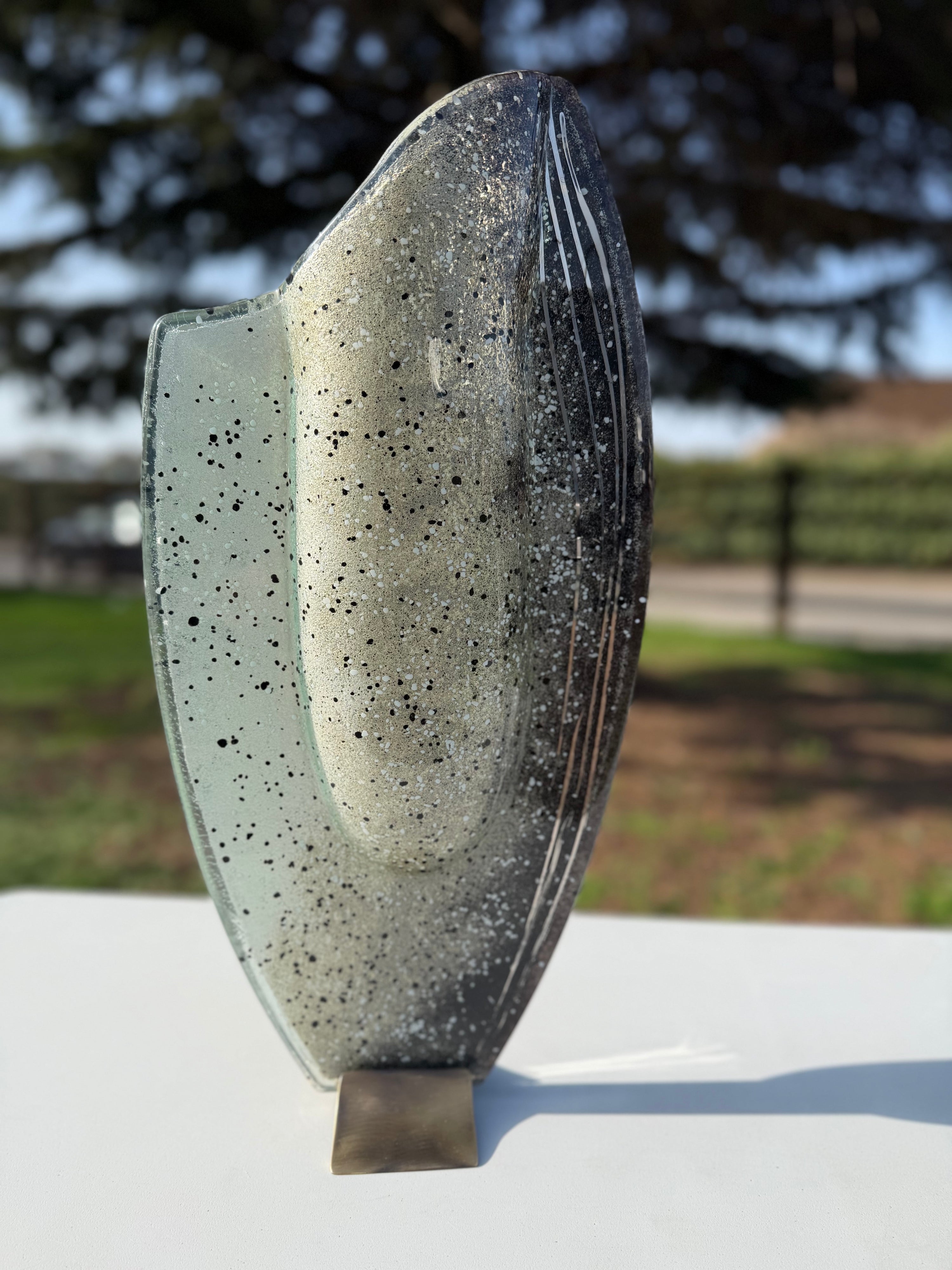 Silver, Grey & Platinum Oval Vase
