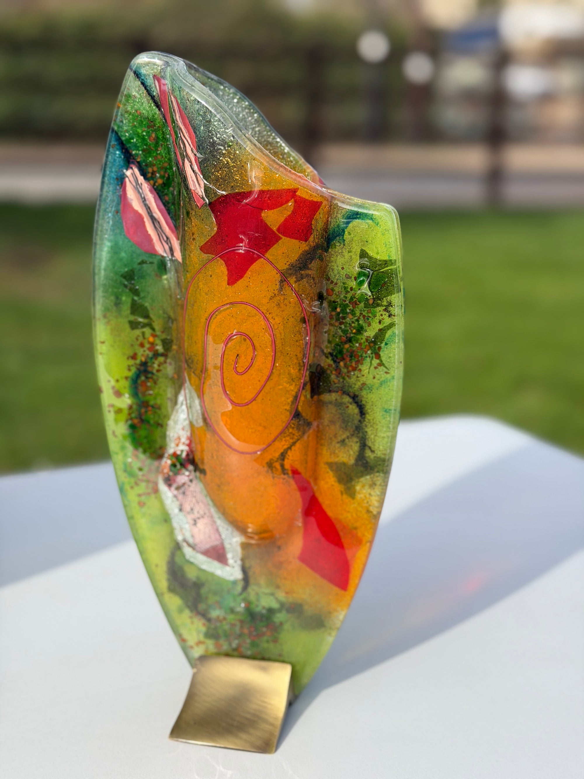 Light Green Oval Vase