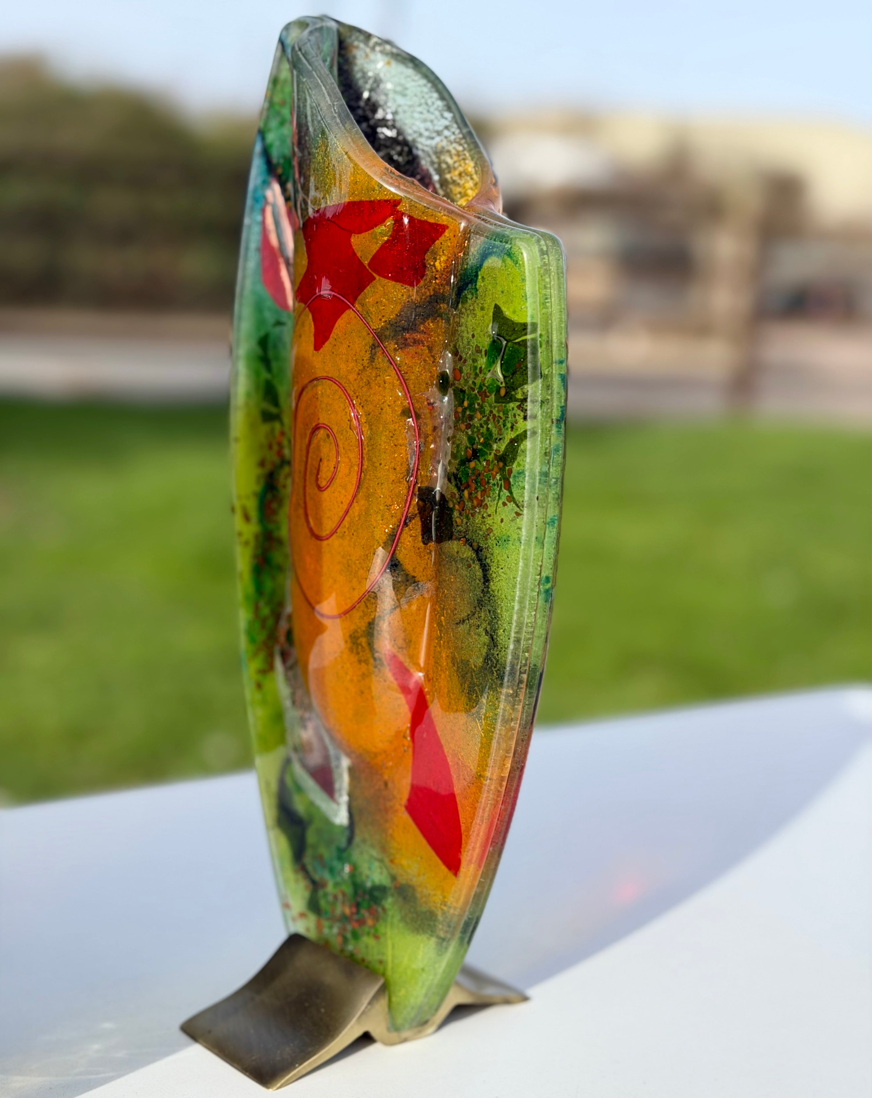 Light Green Oval Vase