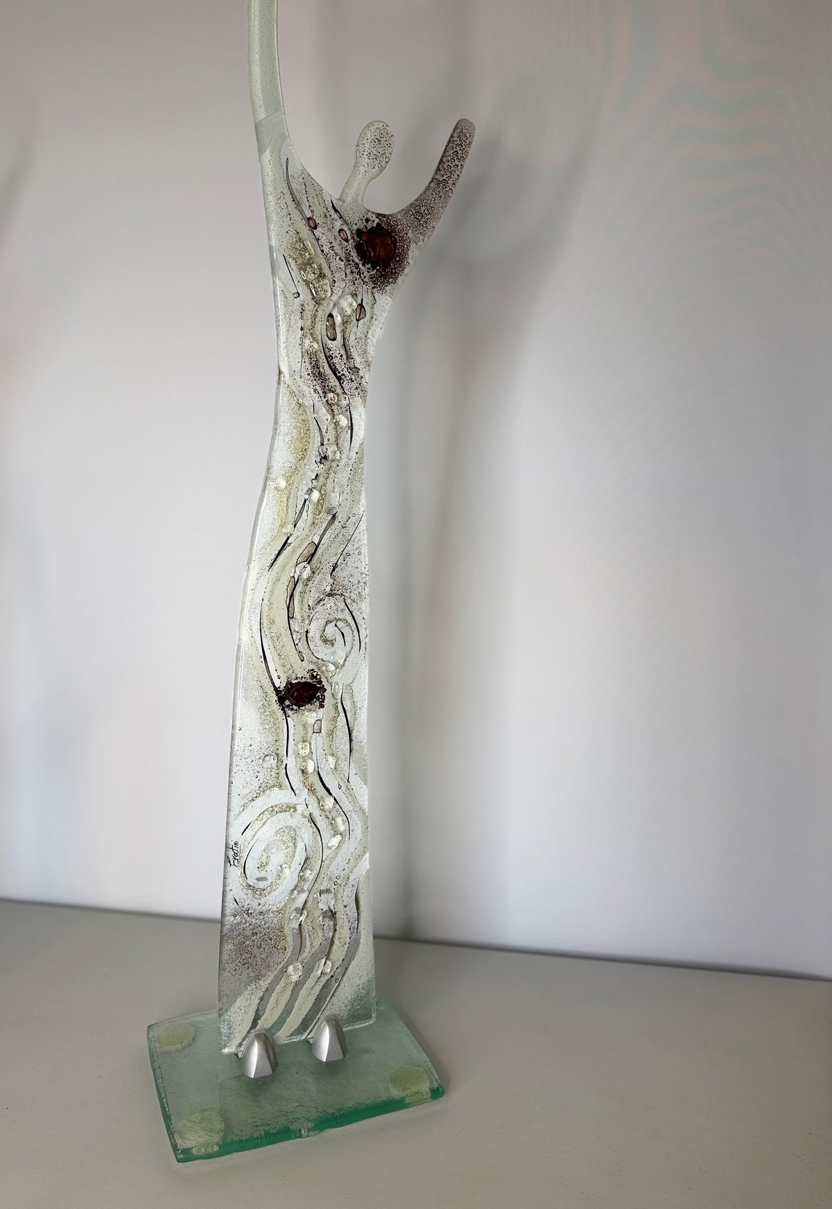 Fused Glass Statue - Crystal