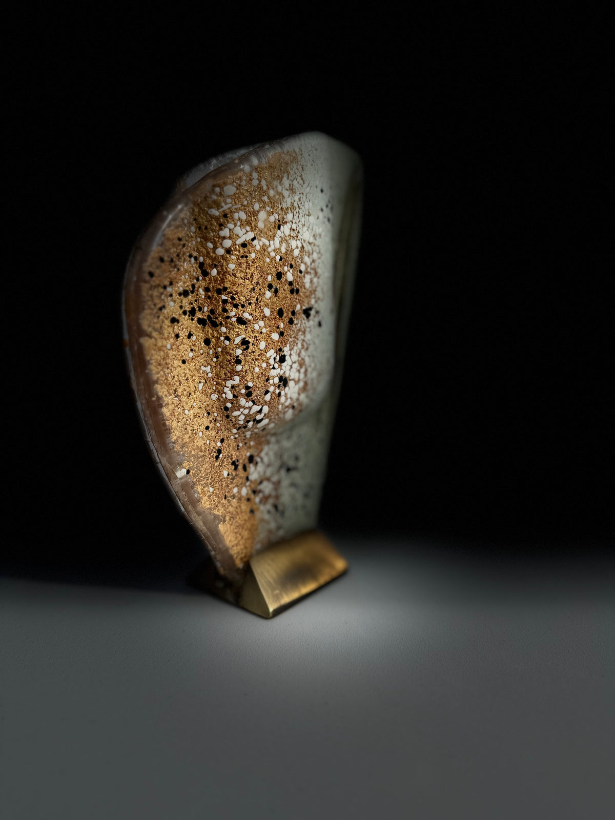 Golden Frost Mini Oval Vase