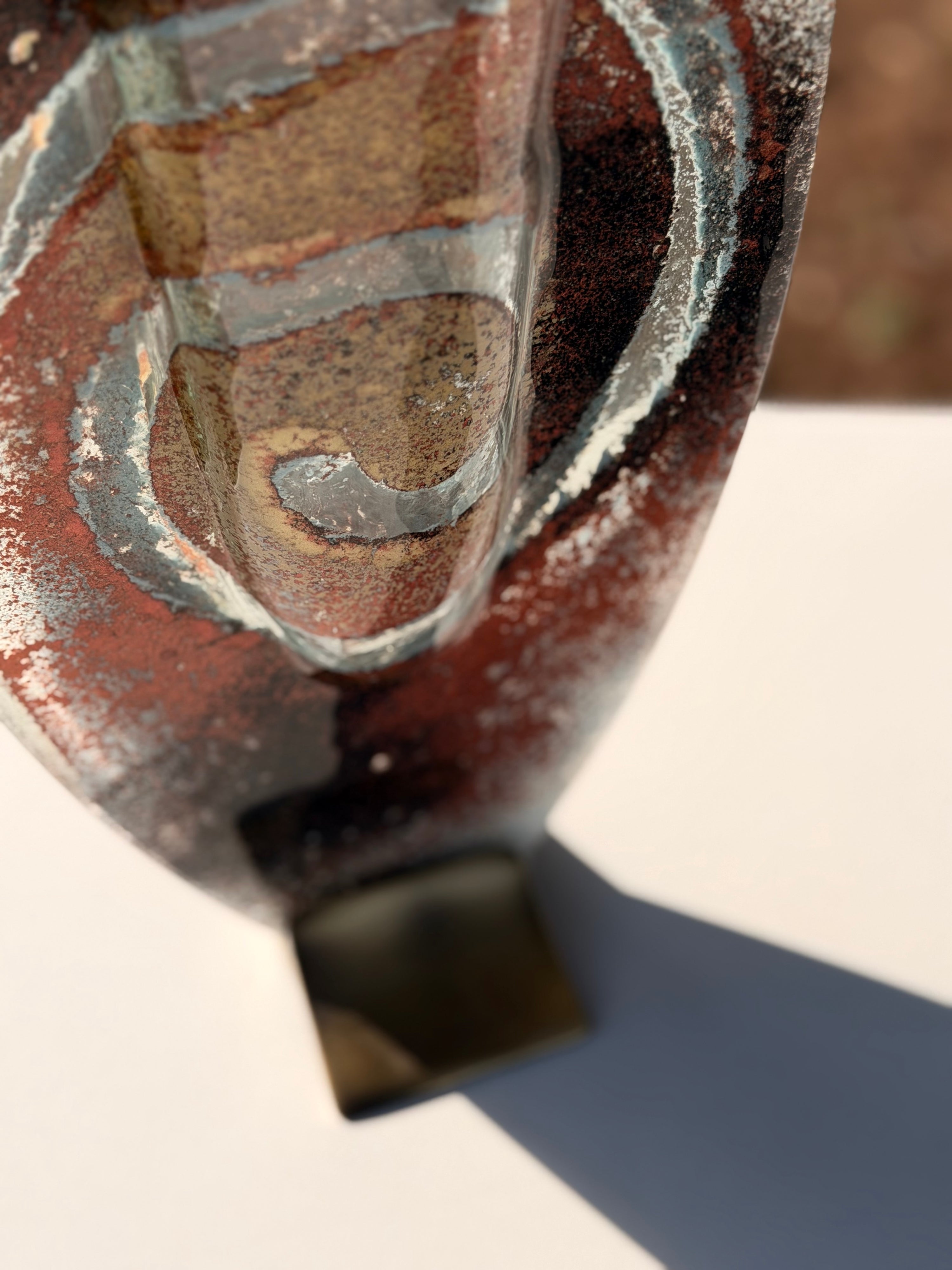 Nefeli Copper Oval Vase