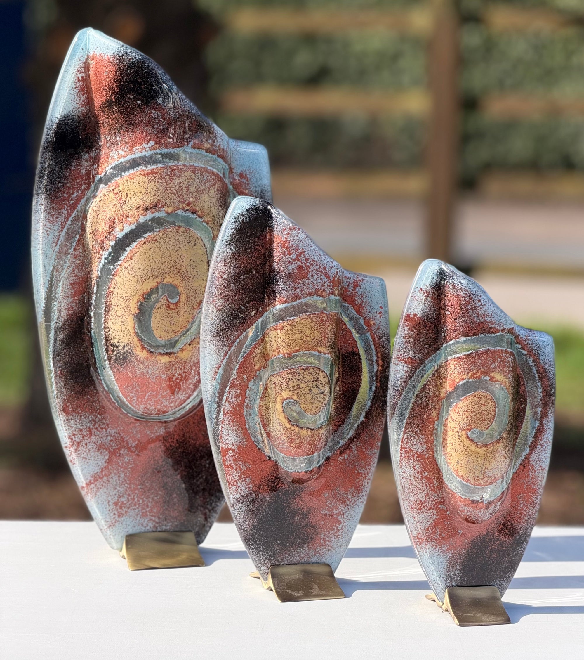 Nefeli Copper Oval Vase