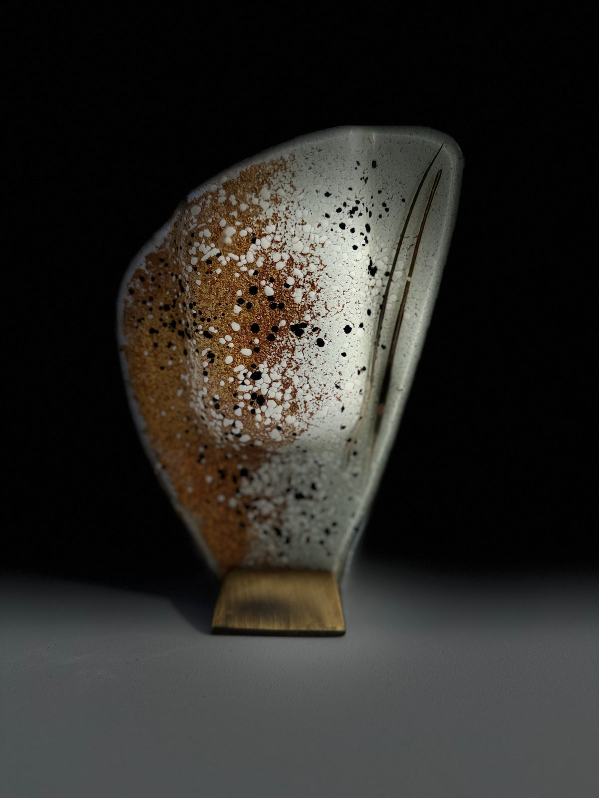 Golden Frost Mini Oval Vase