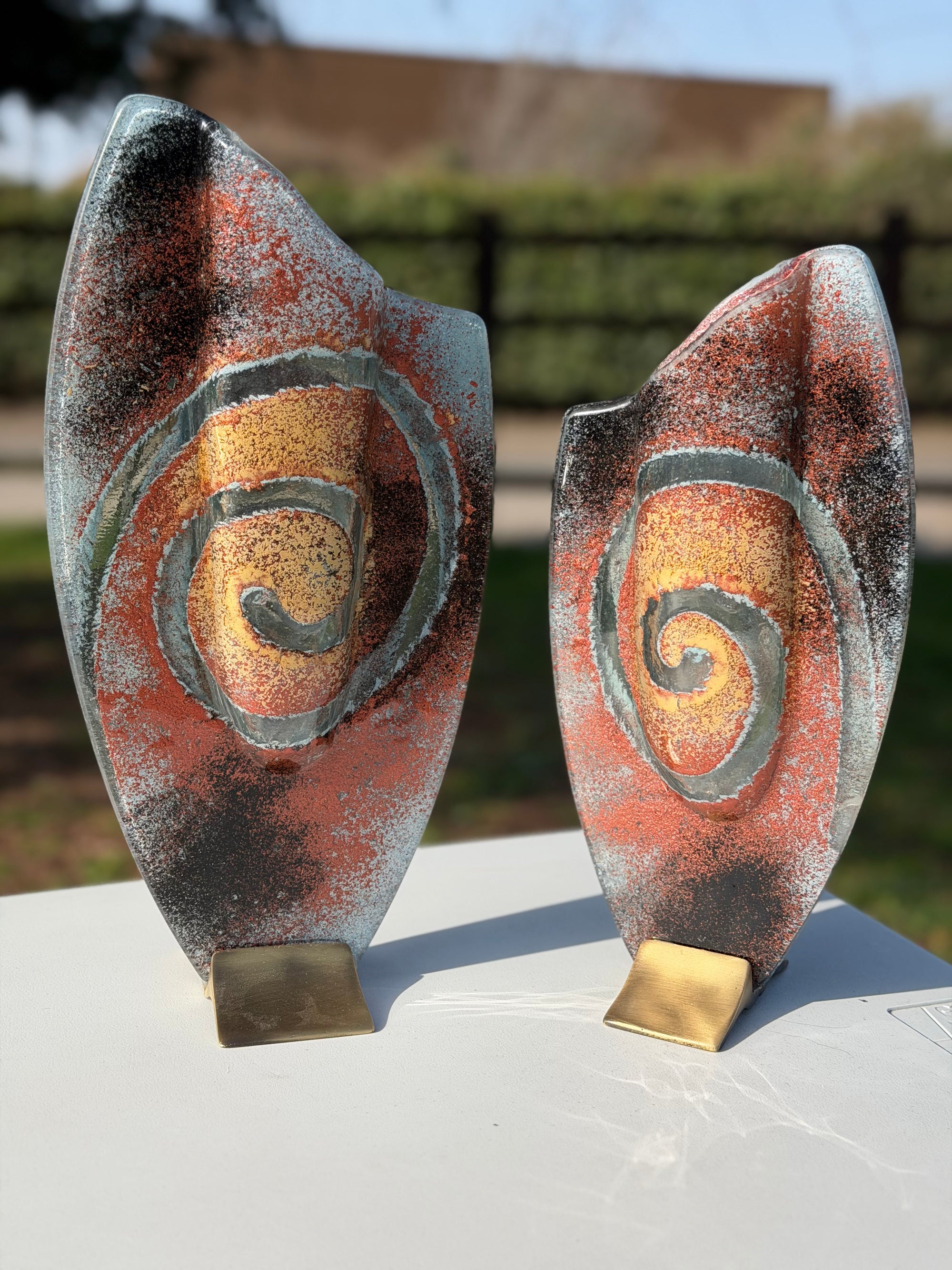 Nefeli Copper Oval Vase