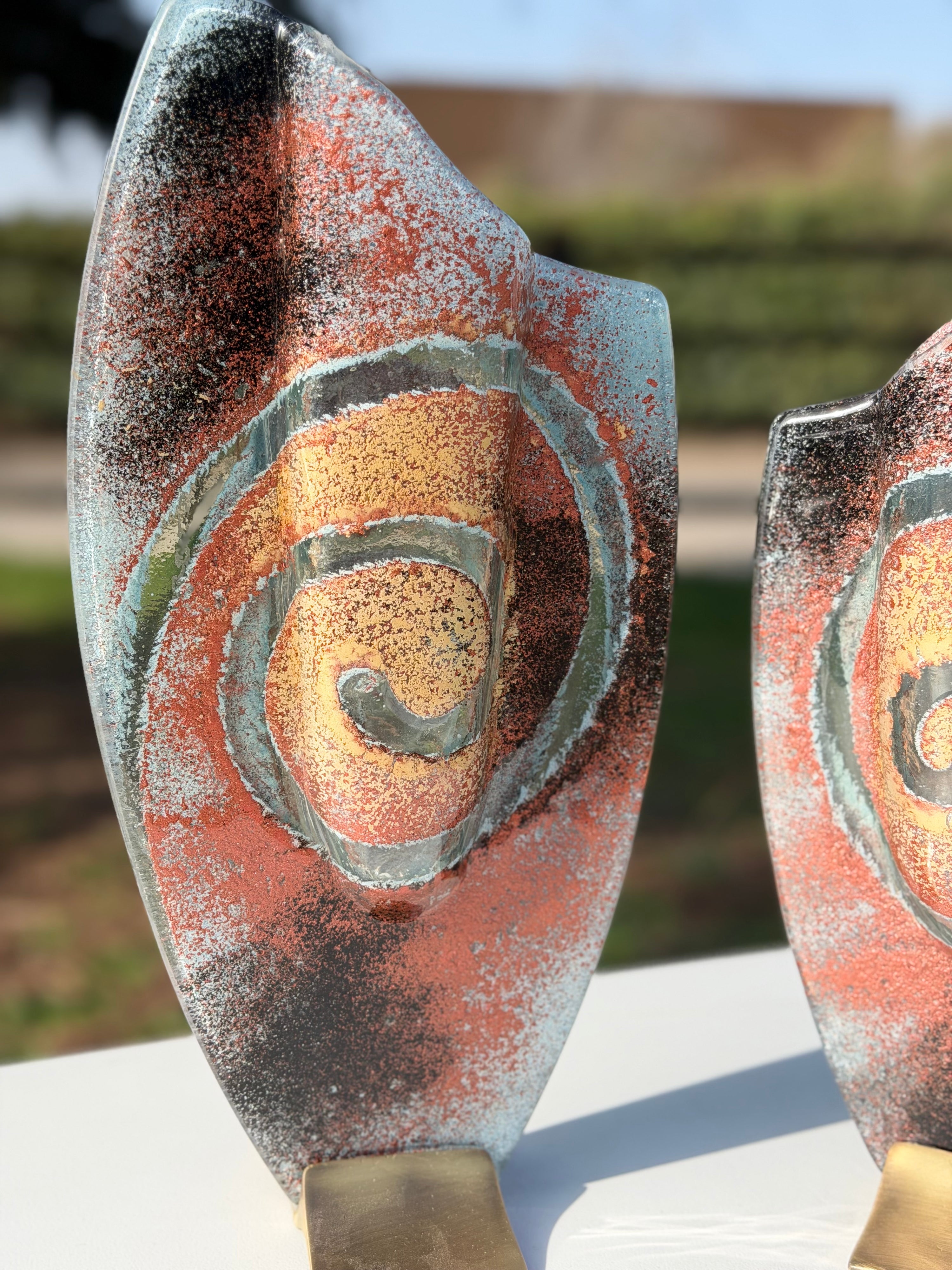 Nefeli Copper Oval Vase