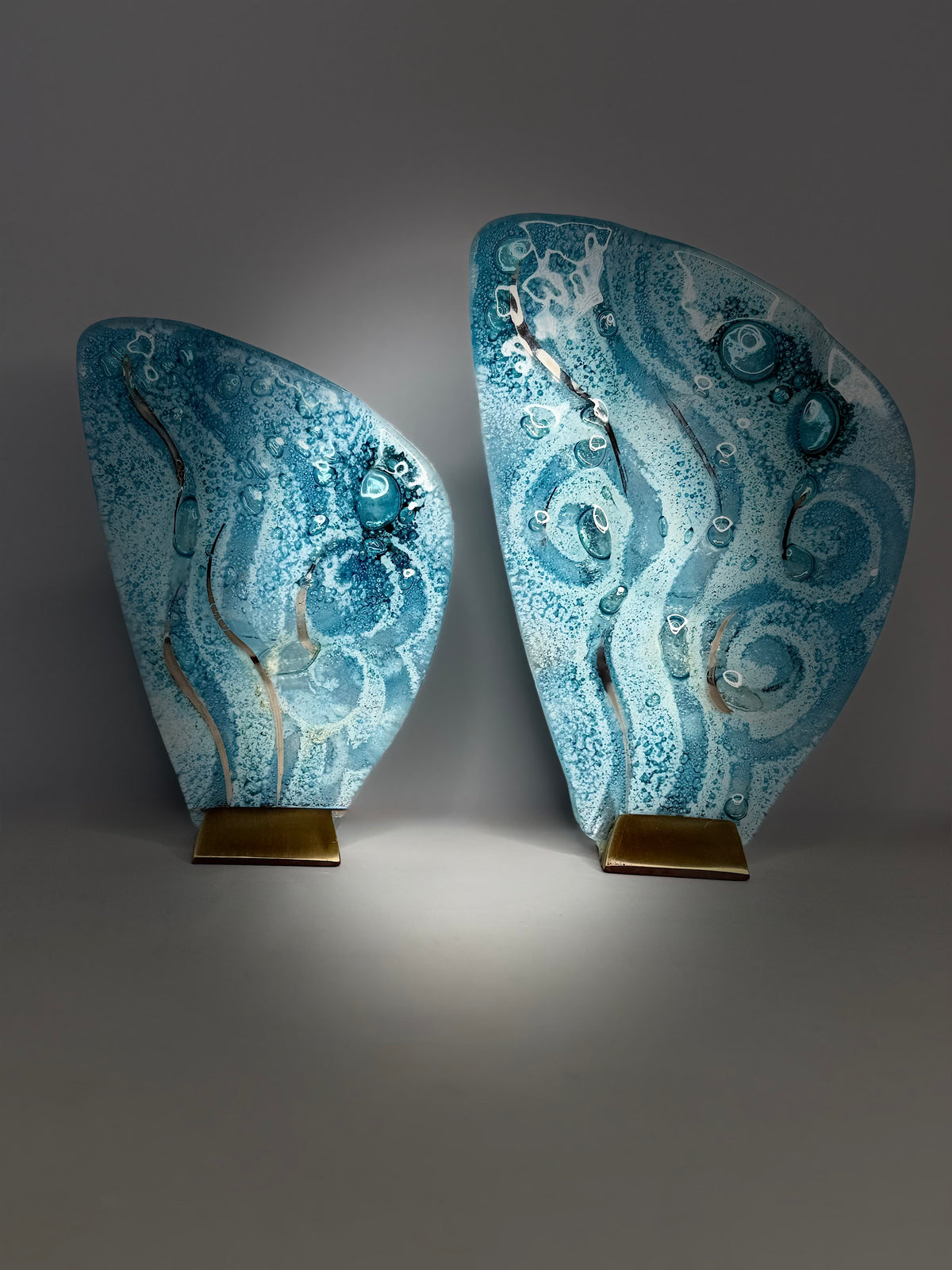 Crystal Aqua Mini Oval Vase