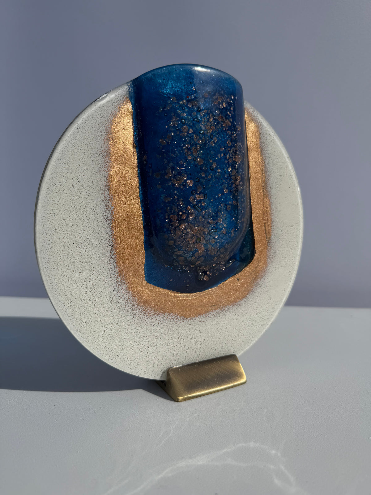 Thira Blue Round Mini Vase