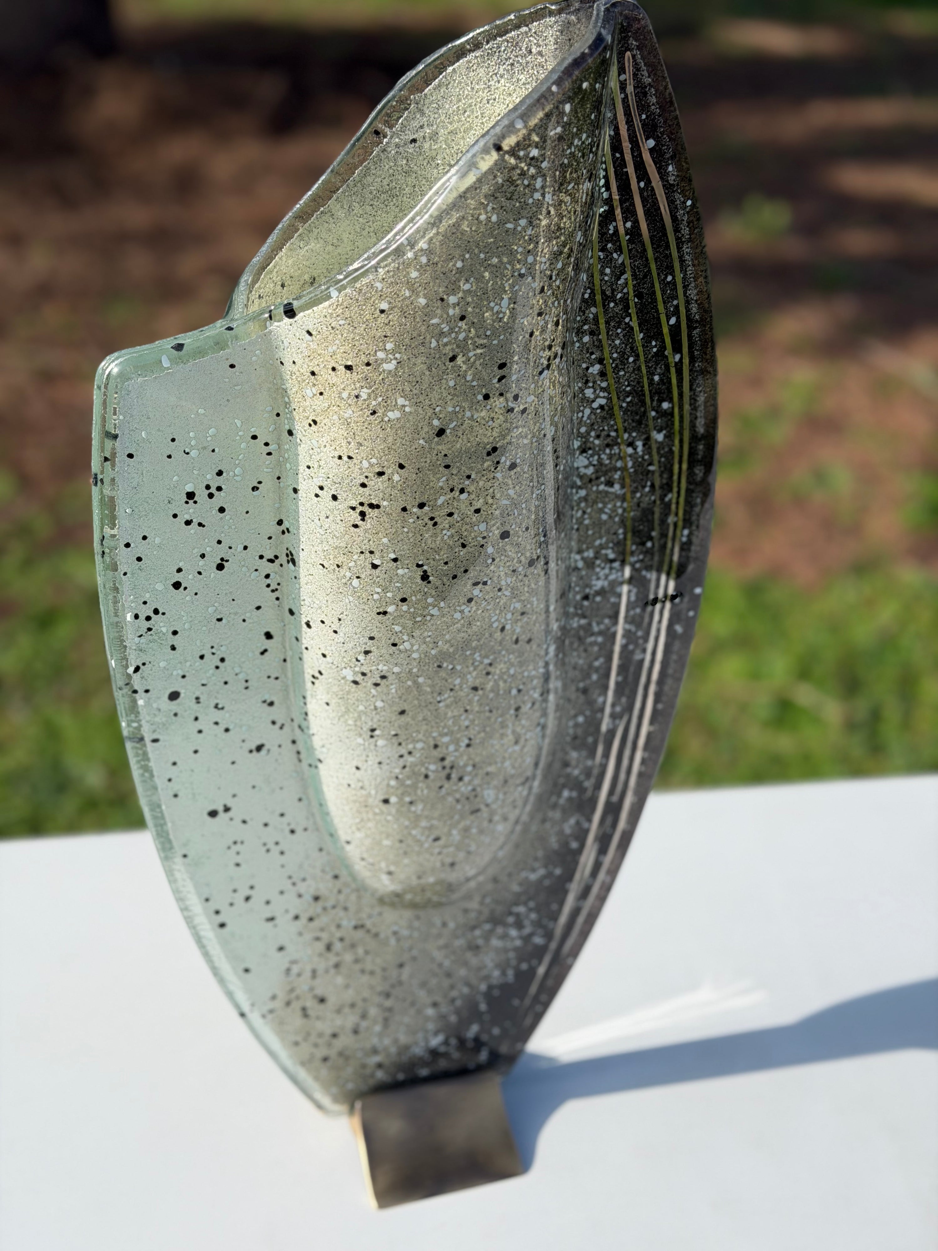 Silver, Grey & Platinum Oval Vase