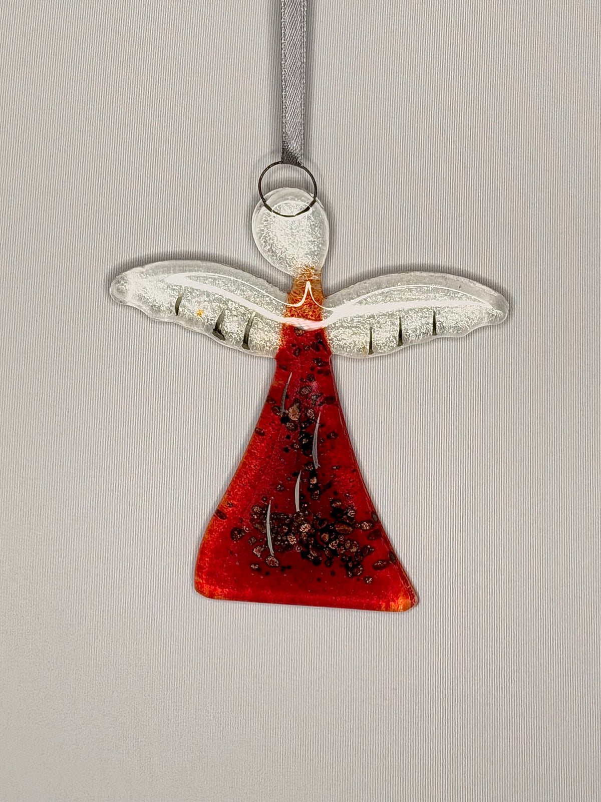 Angel - Red & Platinum (Hanging Decoration)