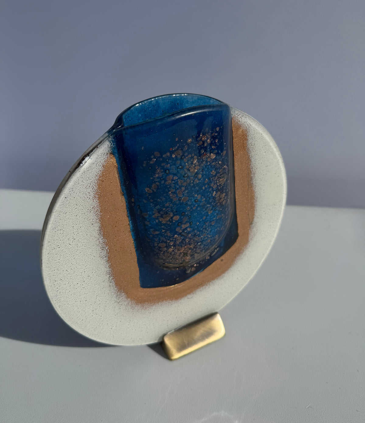 Thira Blue Round Mini Vase