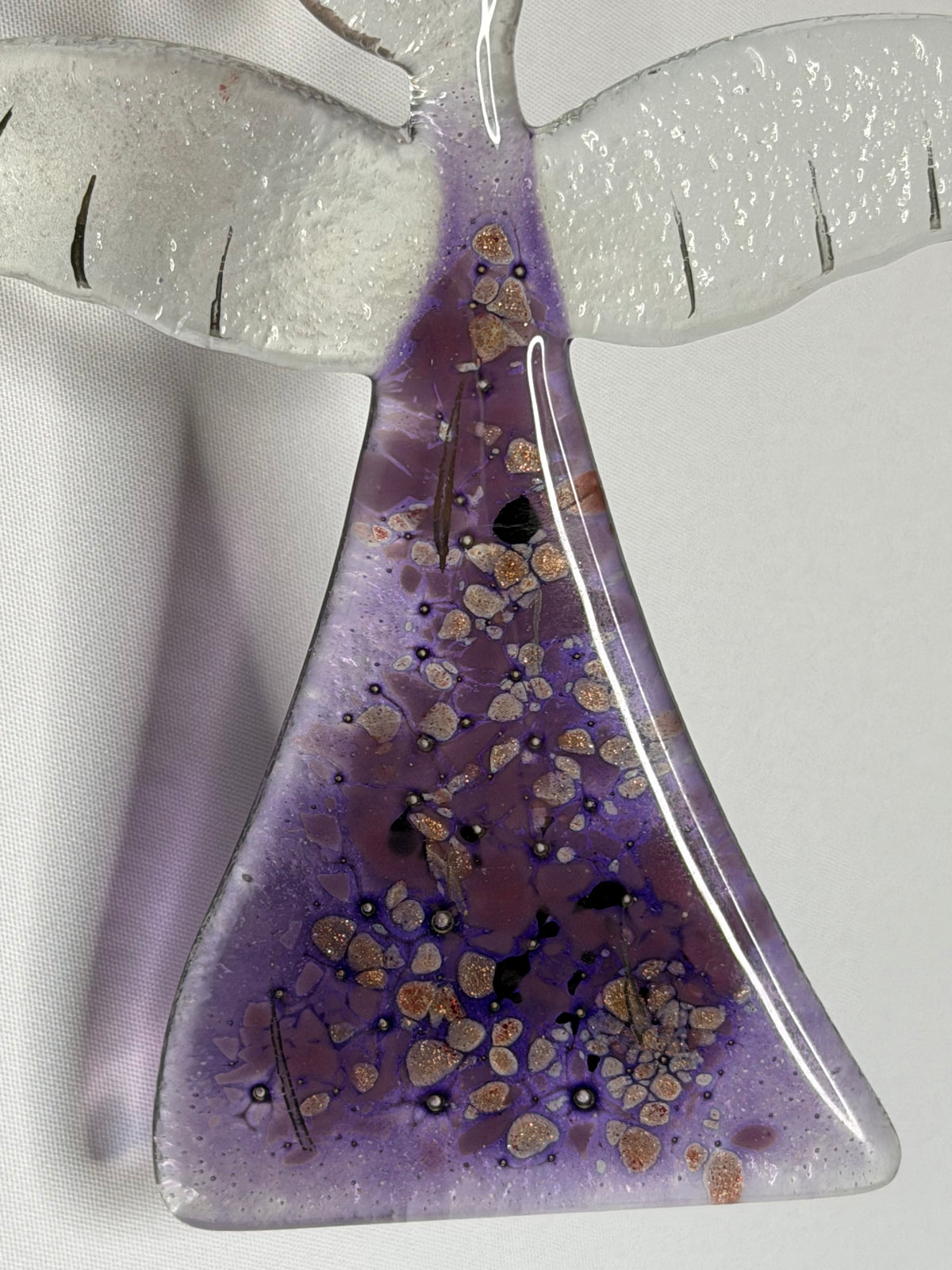 Angel - Mauve & Platinum (Hanging Decoration)