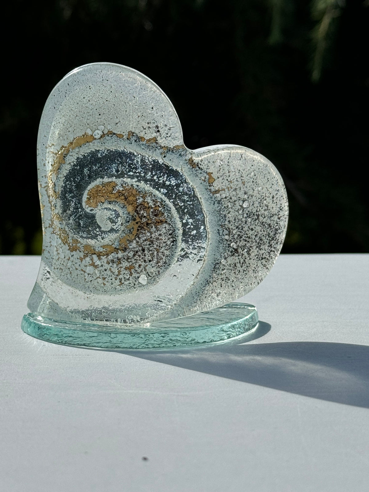 Frosted Champagne - Heart Shaped Tealight Holder