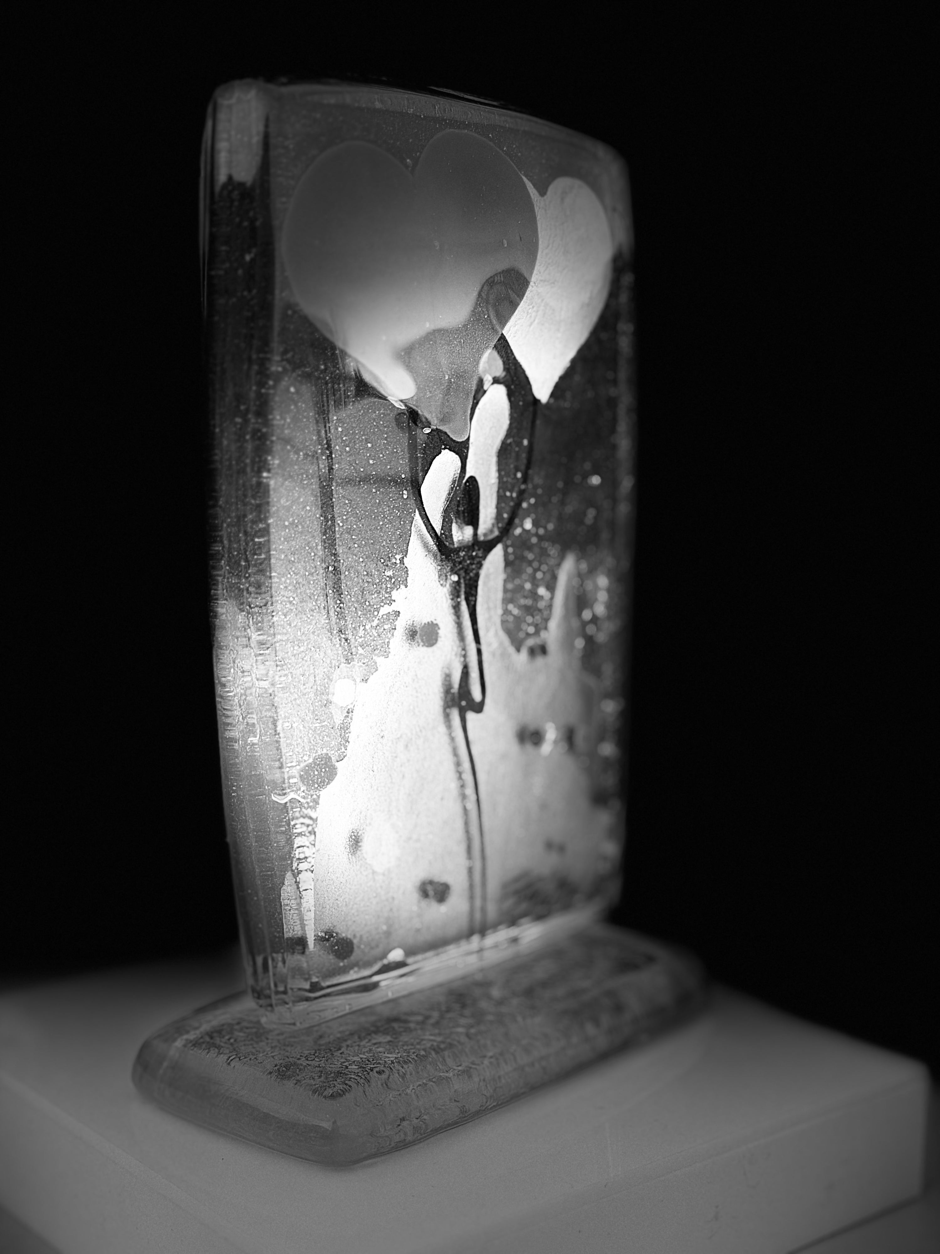 Purple Balloon Hearts Ornament - 10cm x 16cm