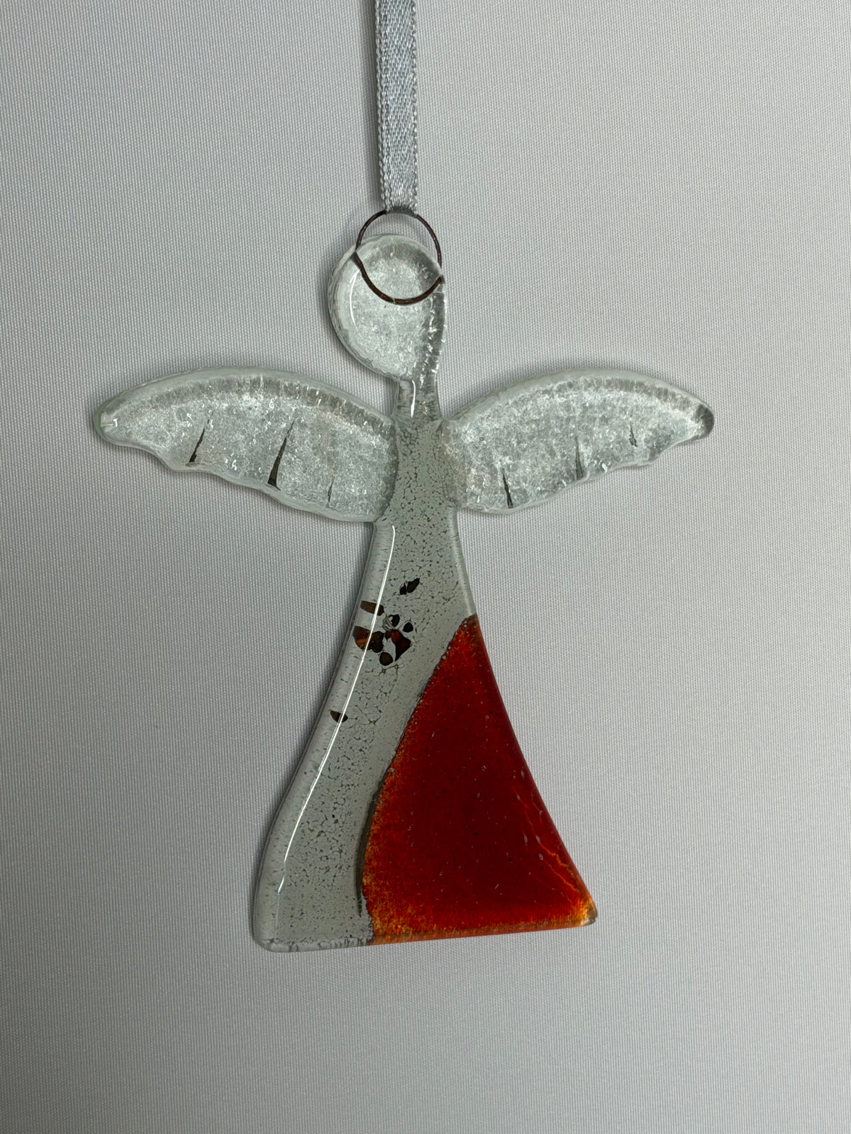 Red, White & Platinum Hanging Angel