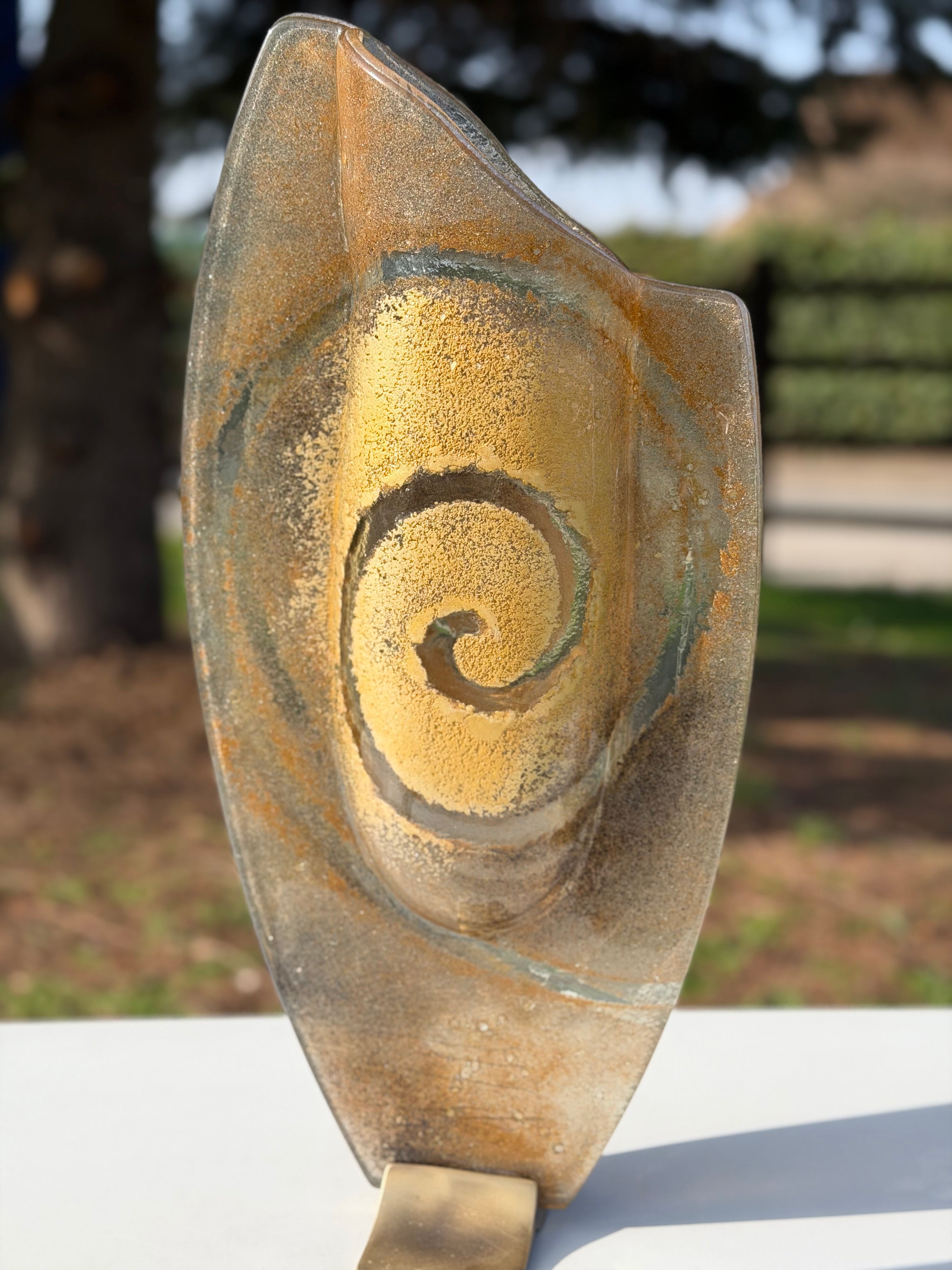 Golden Topaz Oval Vase