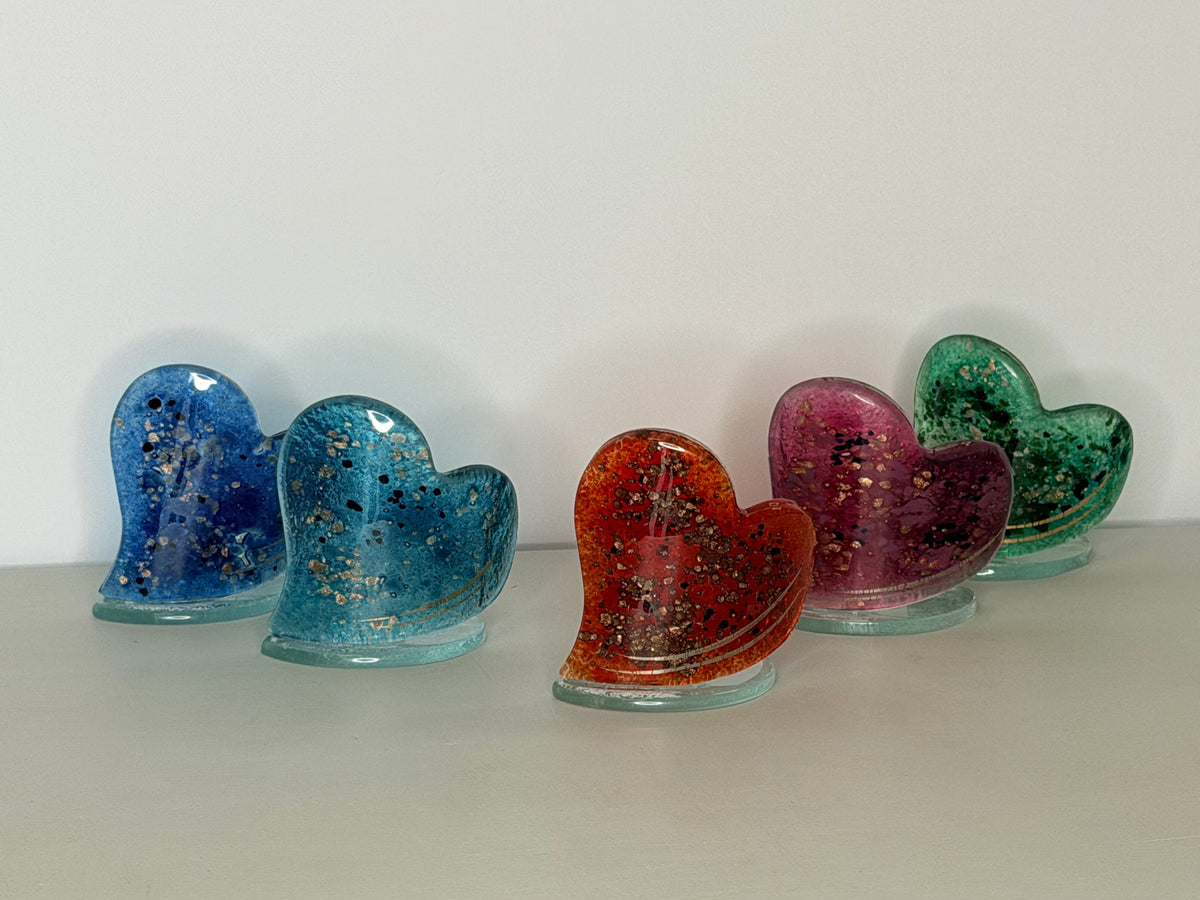 Aqua Heart Shaped Tealight Holder