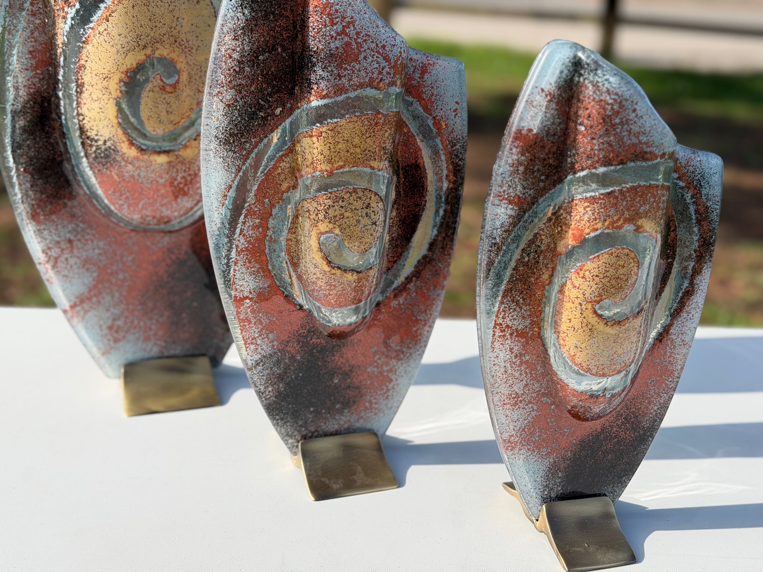 Nefeli Copper Oval Vase