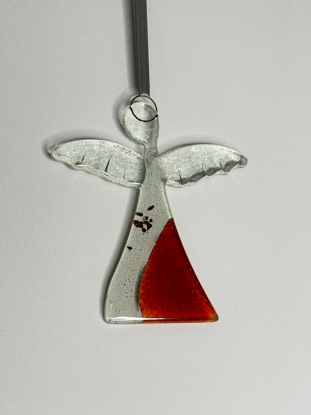 Red, White & Platinum Hanging Angel