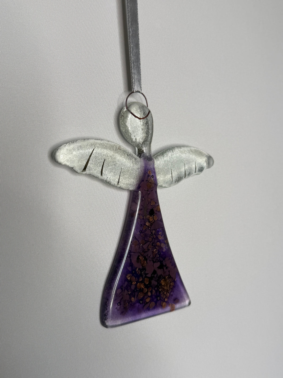 Angel - Mauve & Platinum (Hanging Decoration)