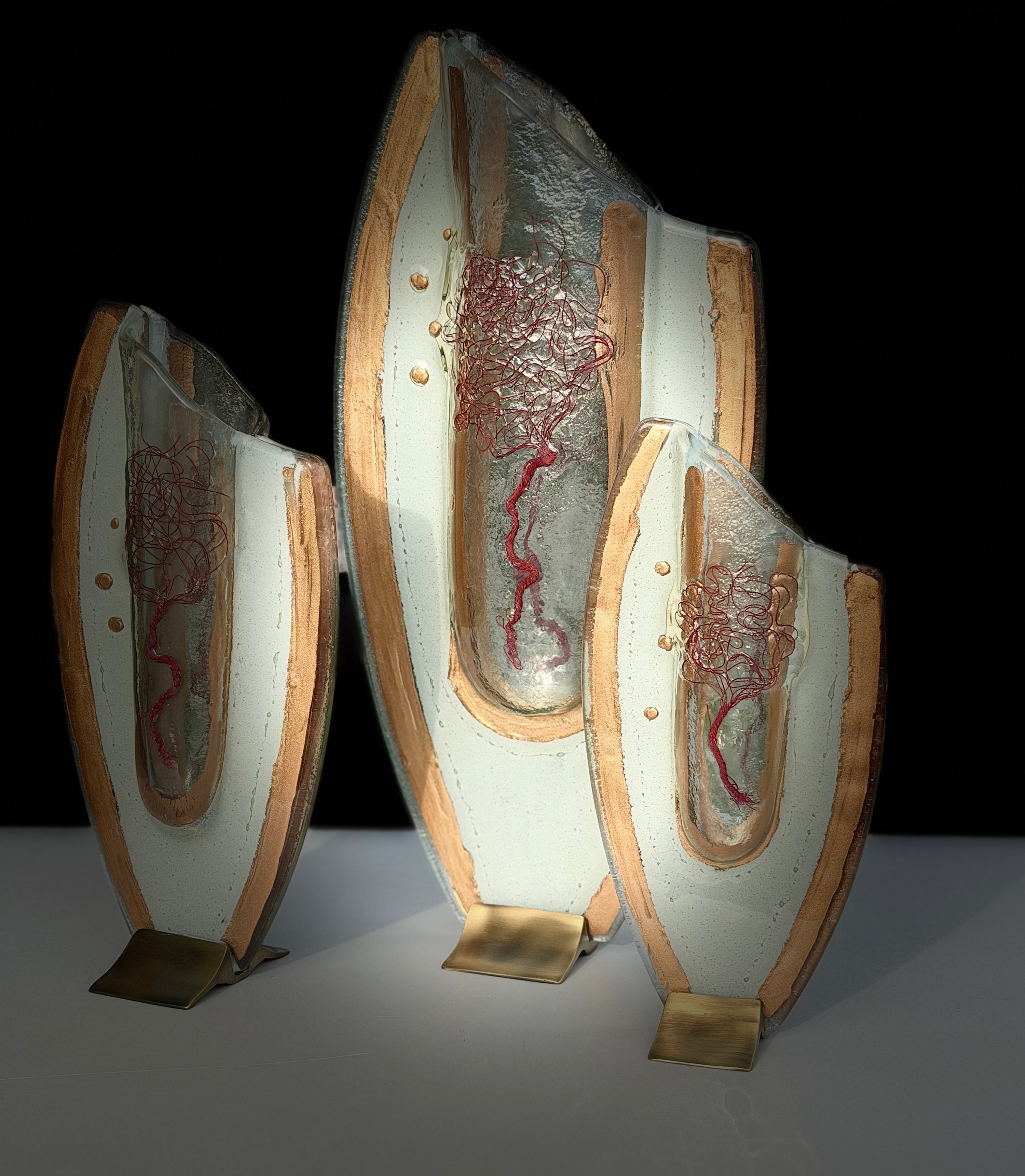 Rose Gold Oval Vase (with Autumn Tree)