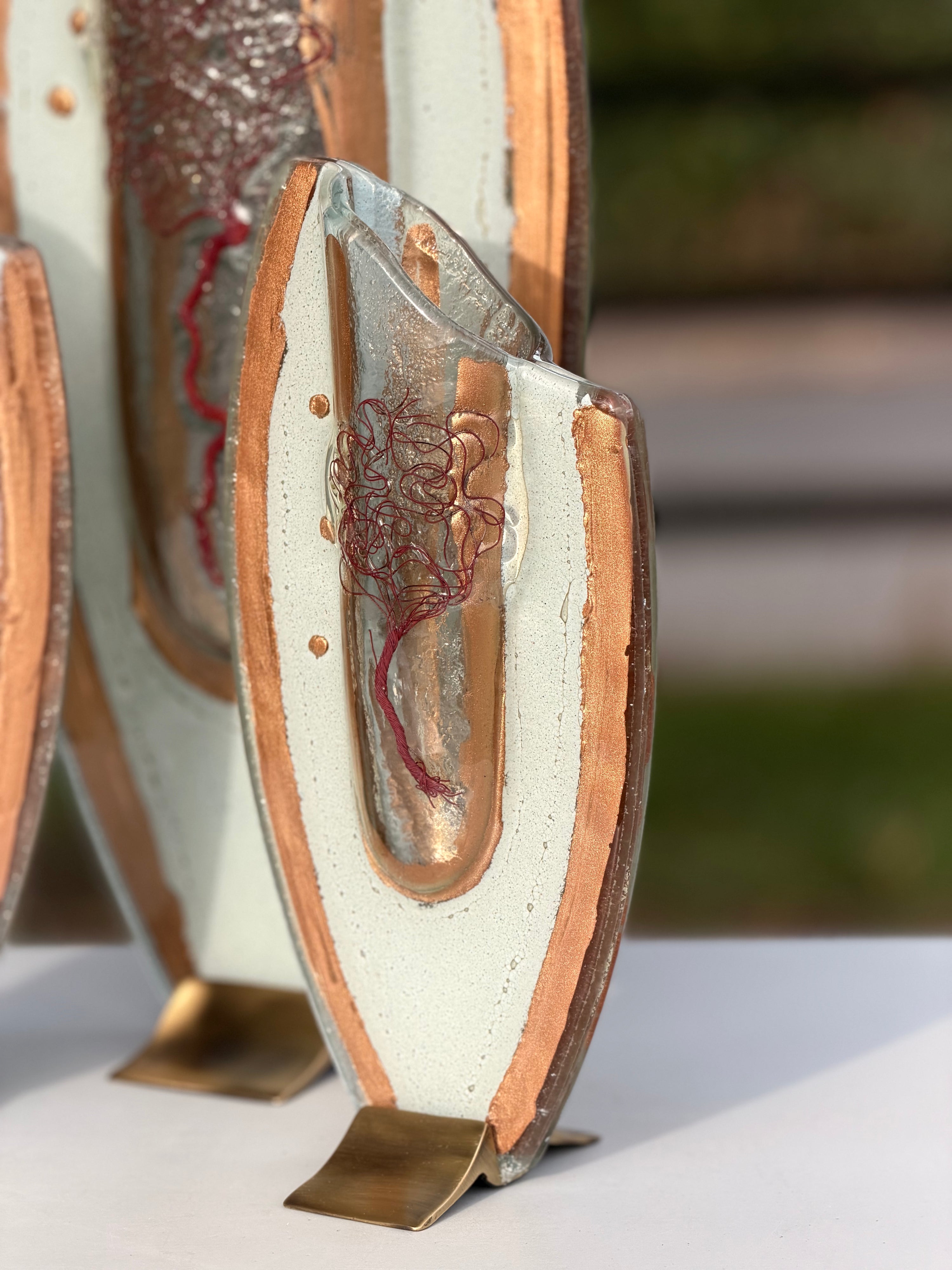 Rose Gold Oval Vase (with Autumn Tree)