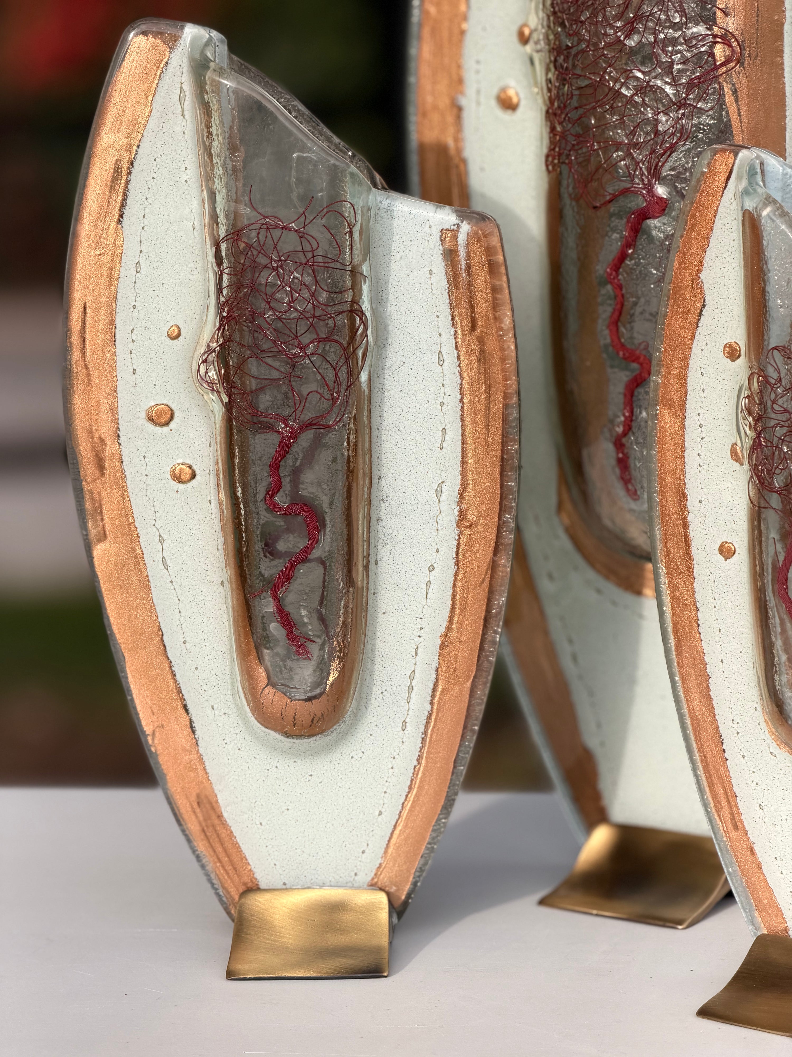 Rose Gold Oval Vase (with Autumn Tree)