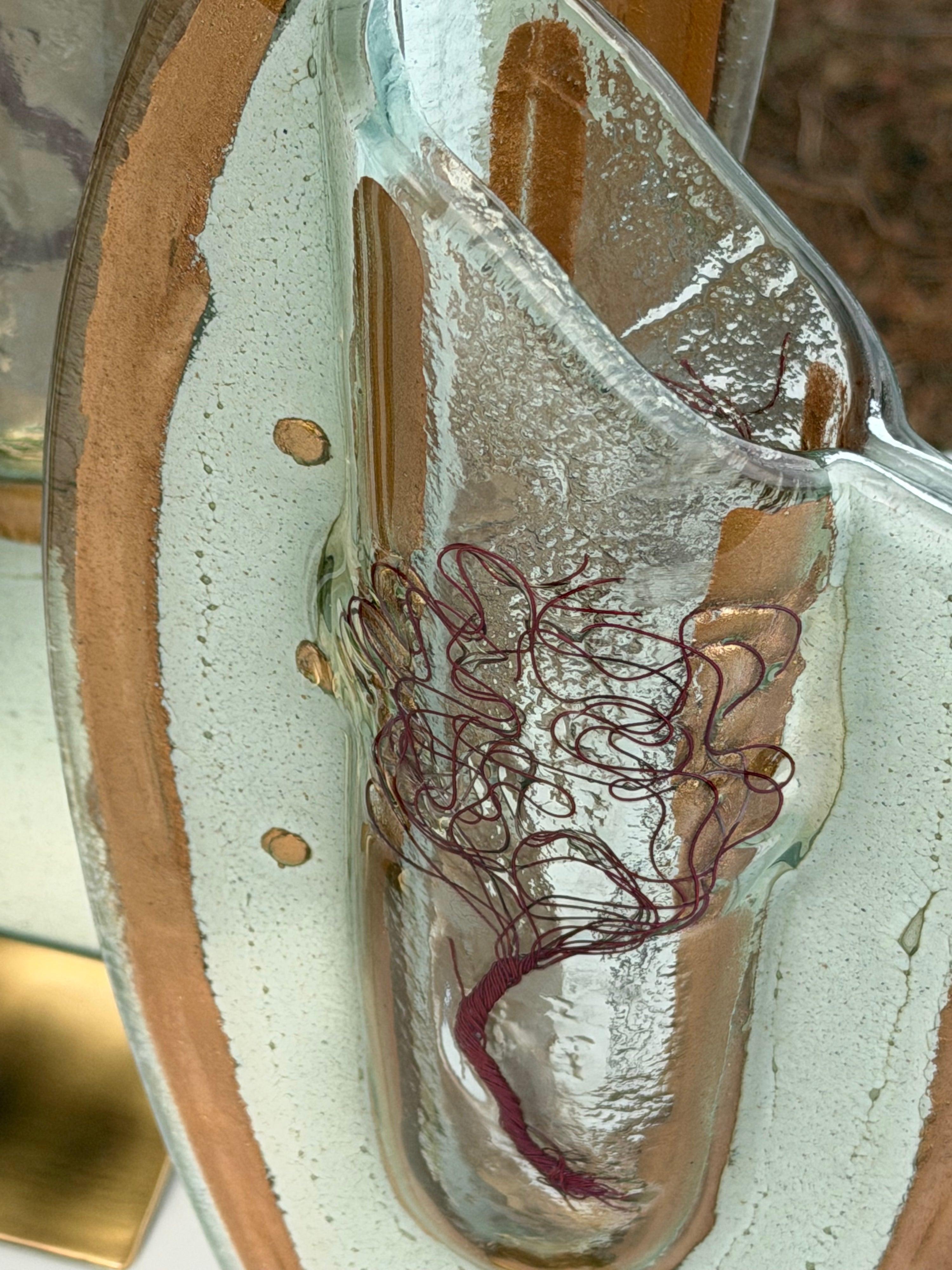 Rose Gold Oval Vase (with Autumn Tree)