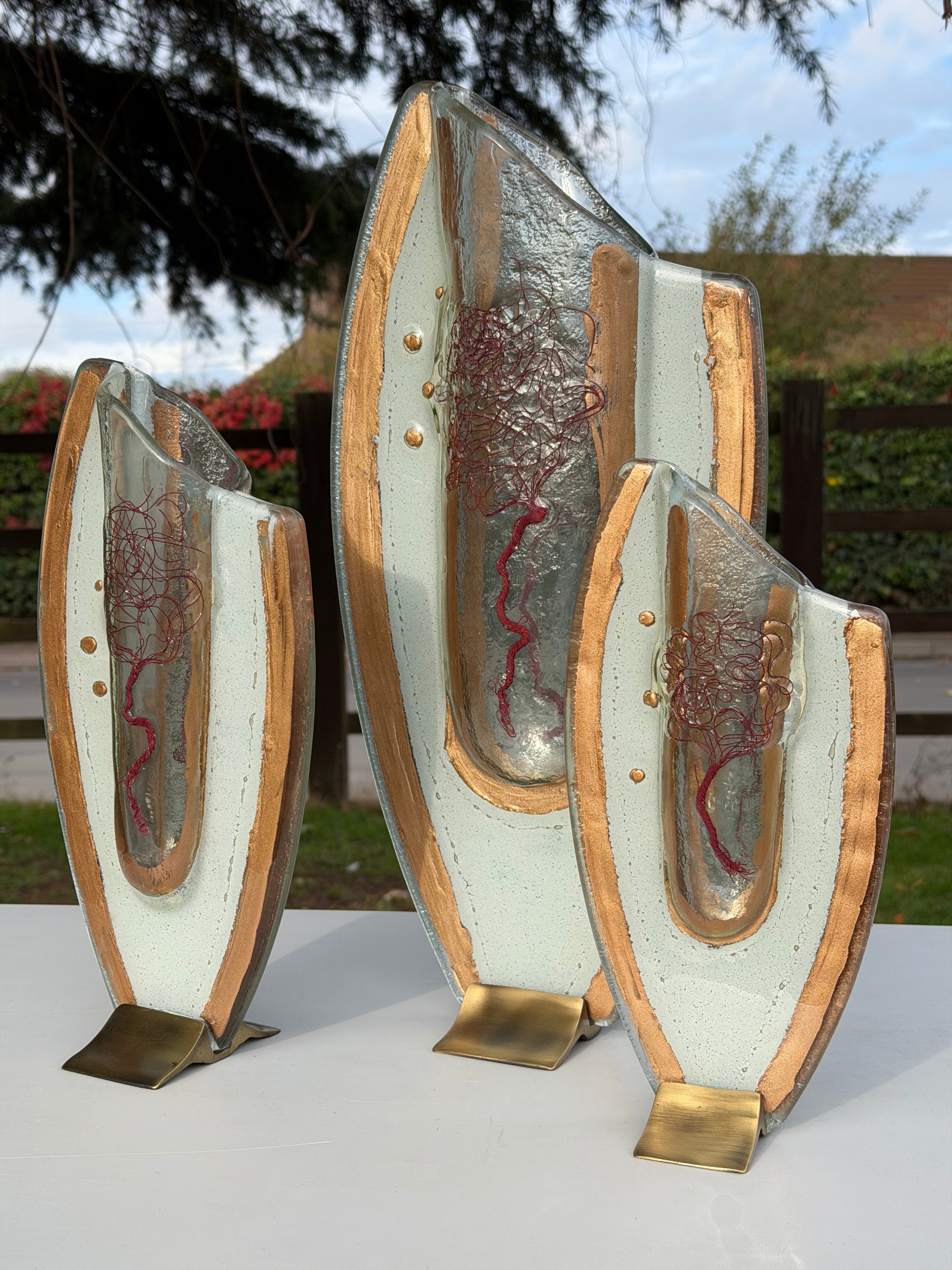 Rose Gold Oval Vase (with Autumn Tree)