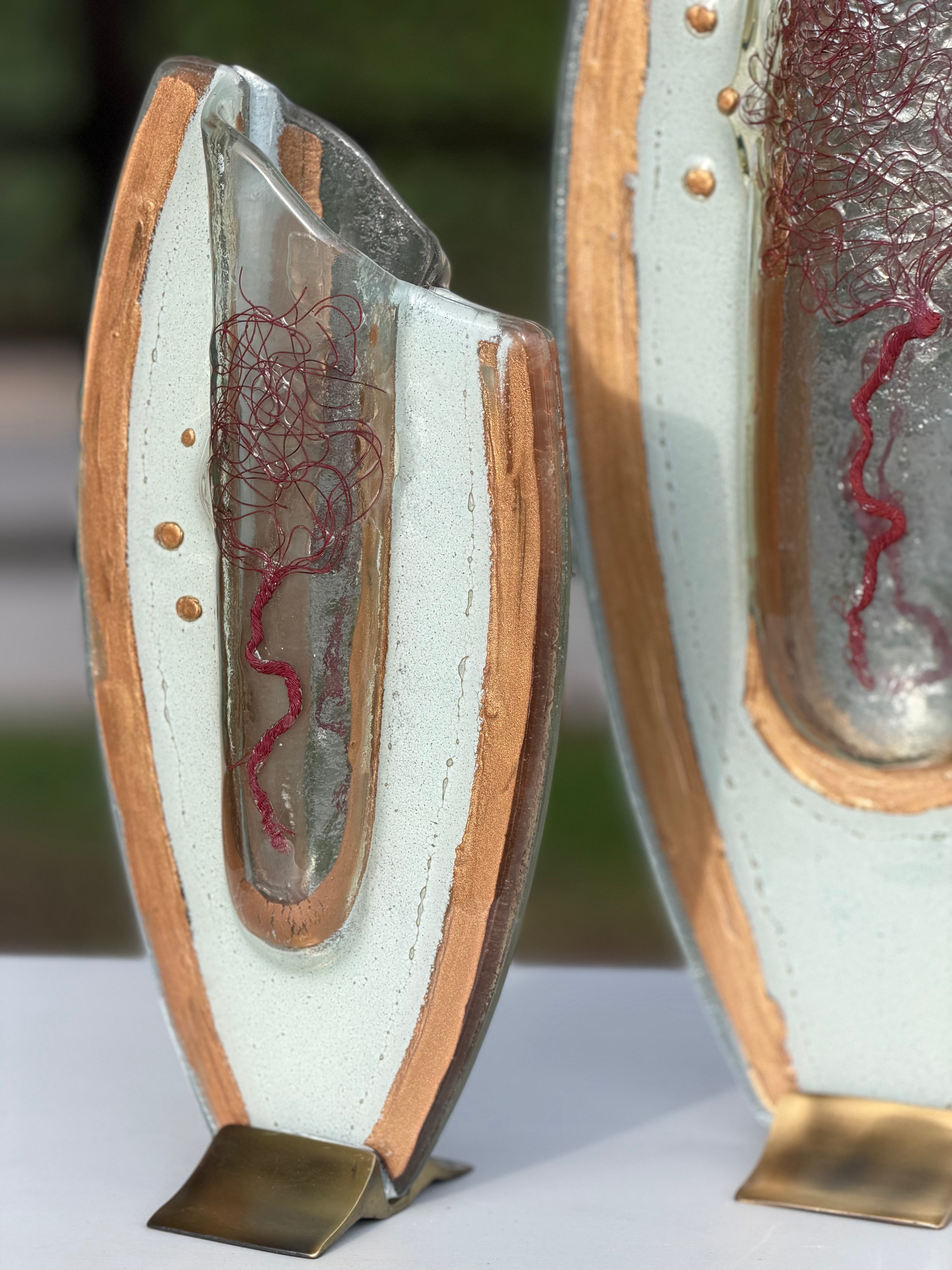 Rose Gold Oval Vase (with Autumn Tree)