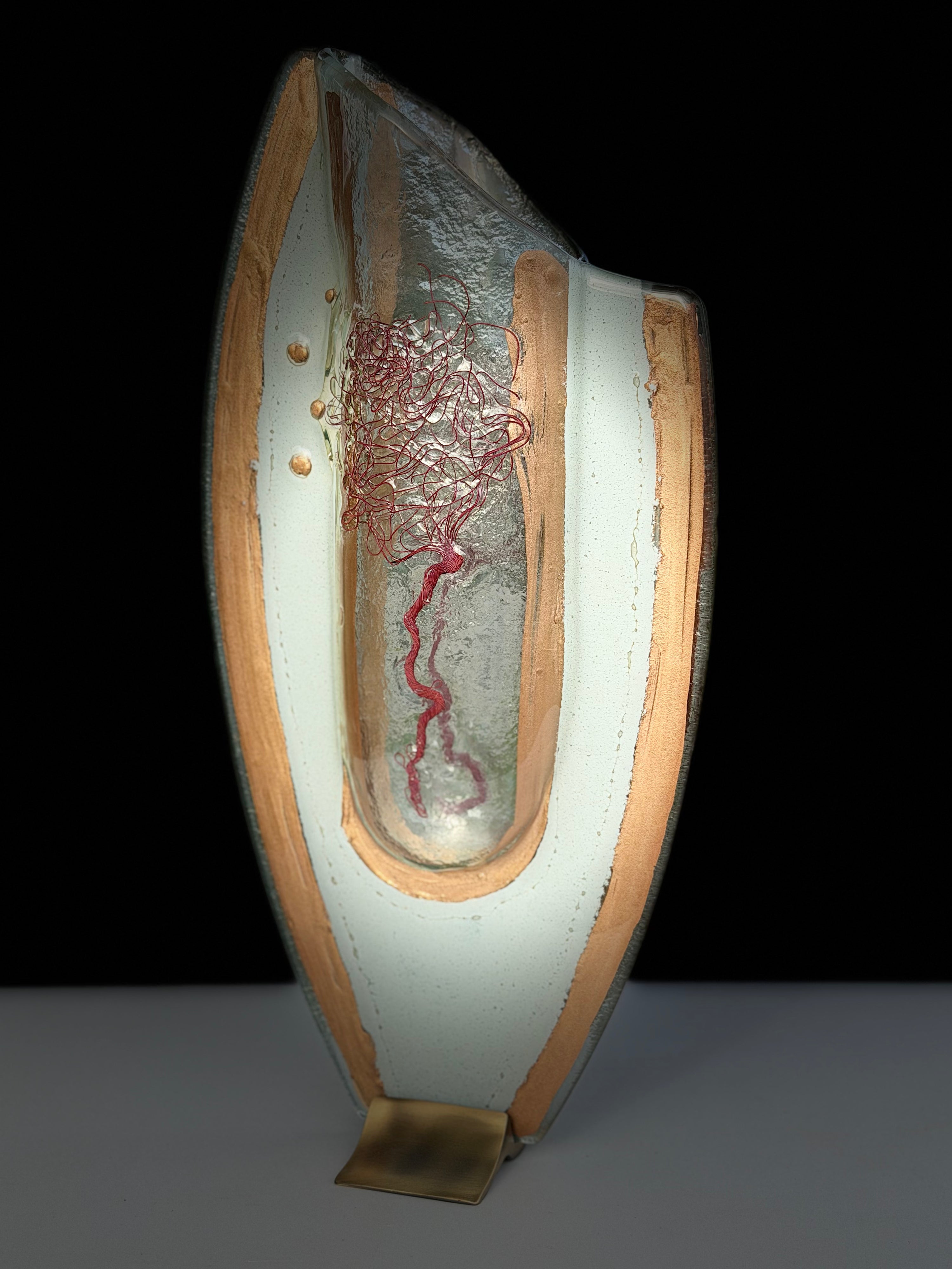 Rose Gold Oval Vase (with Autumn Tree)