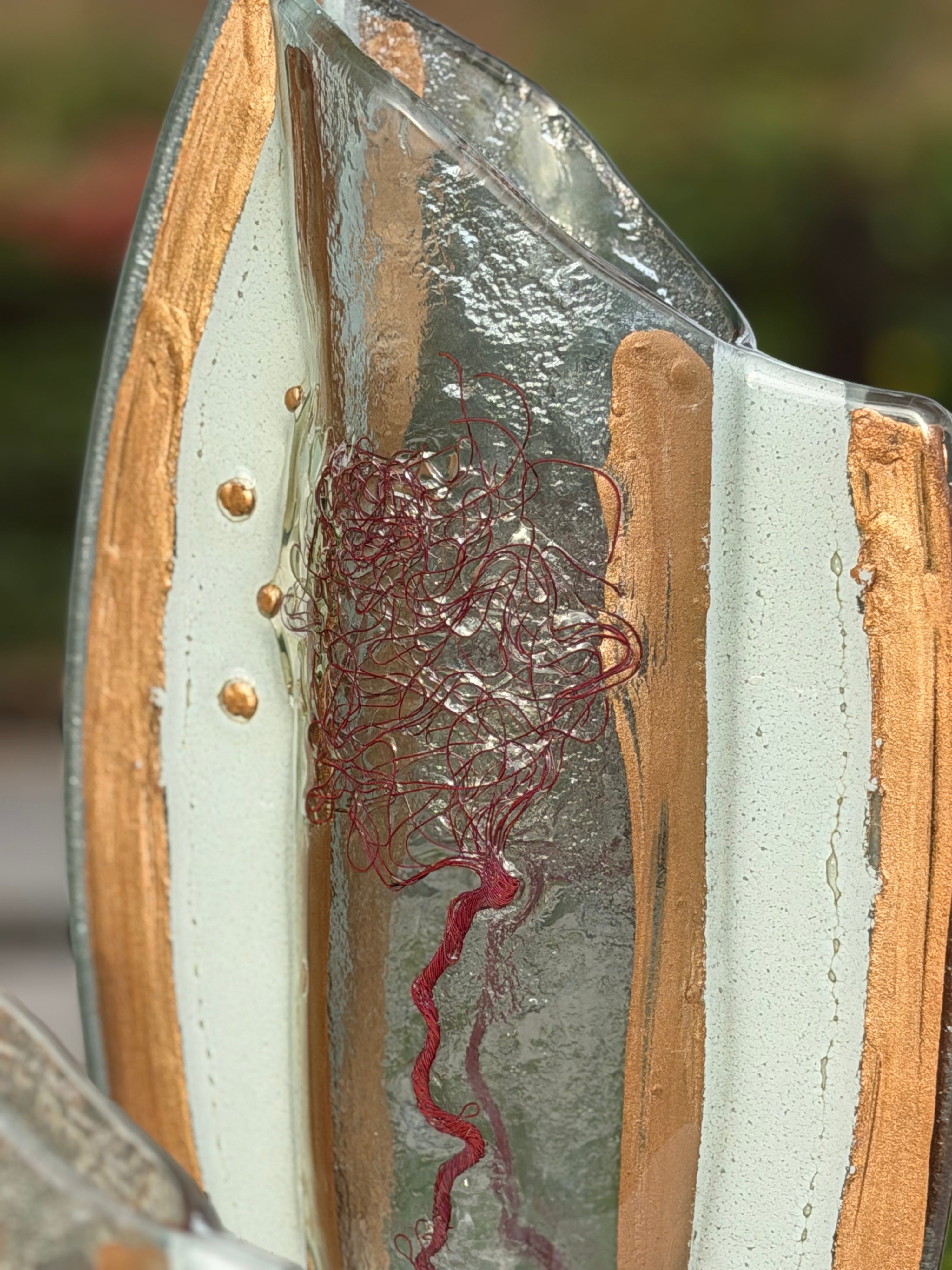 Rose Gold Oval Vase (with Autumn Tree)