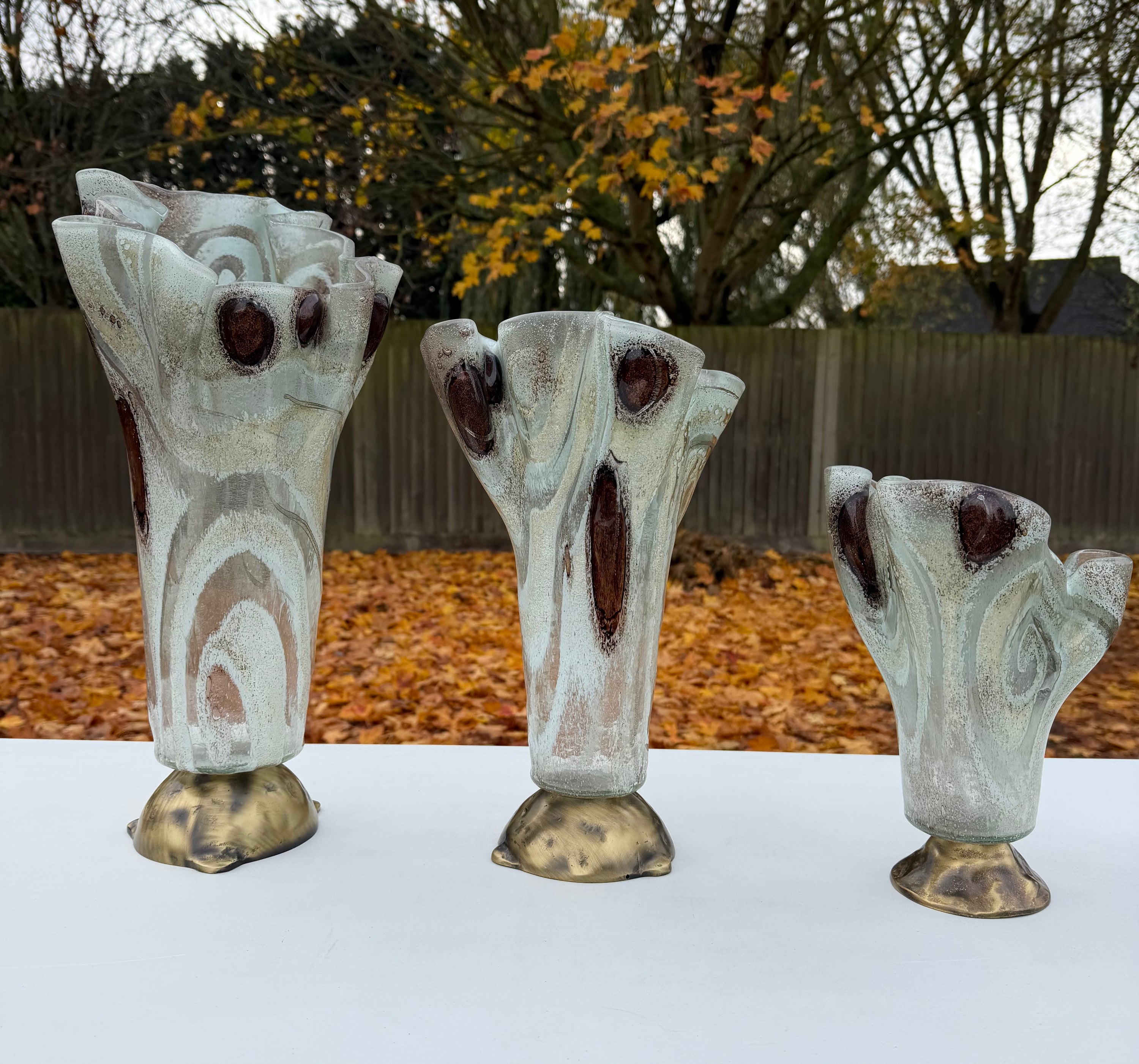 Crystal Fused Glass Drape Vase