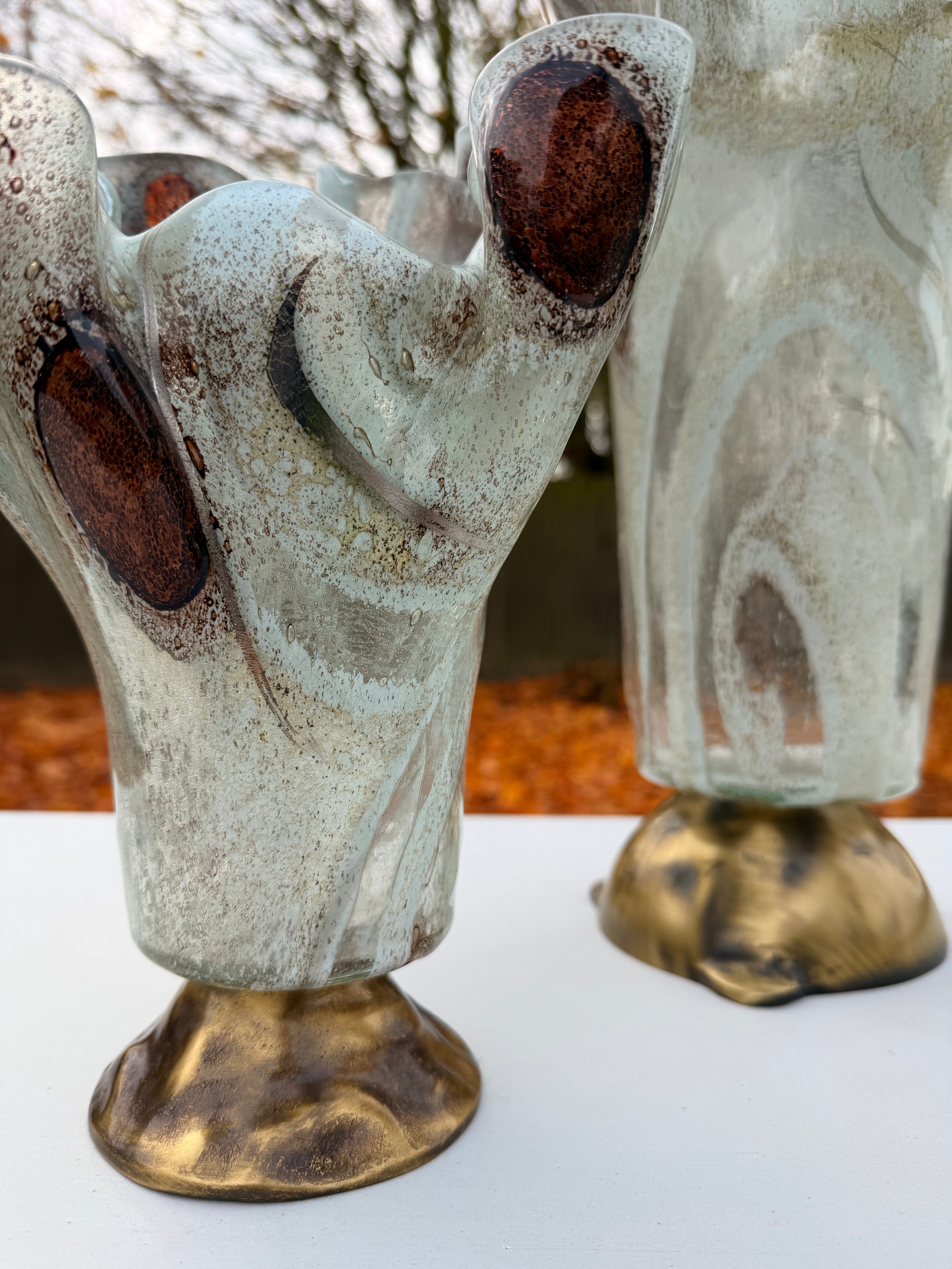 Crystal Fused Glass Drape Vase