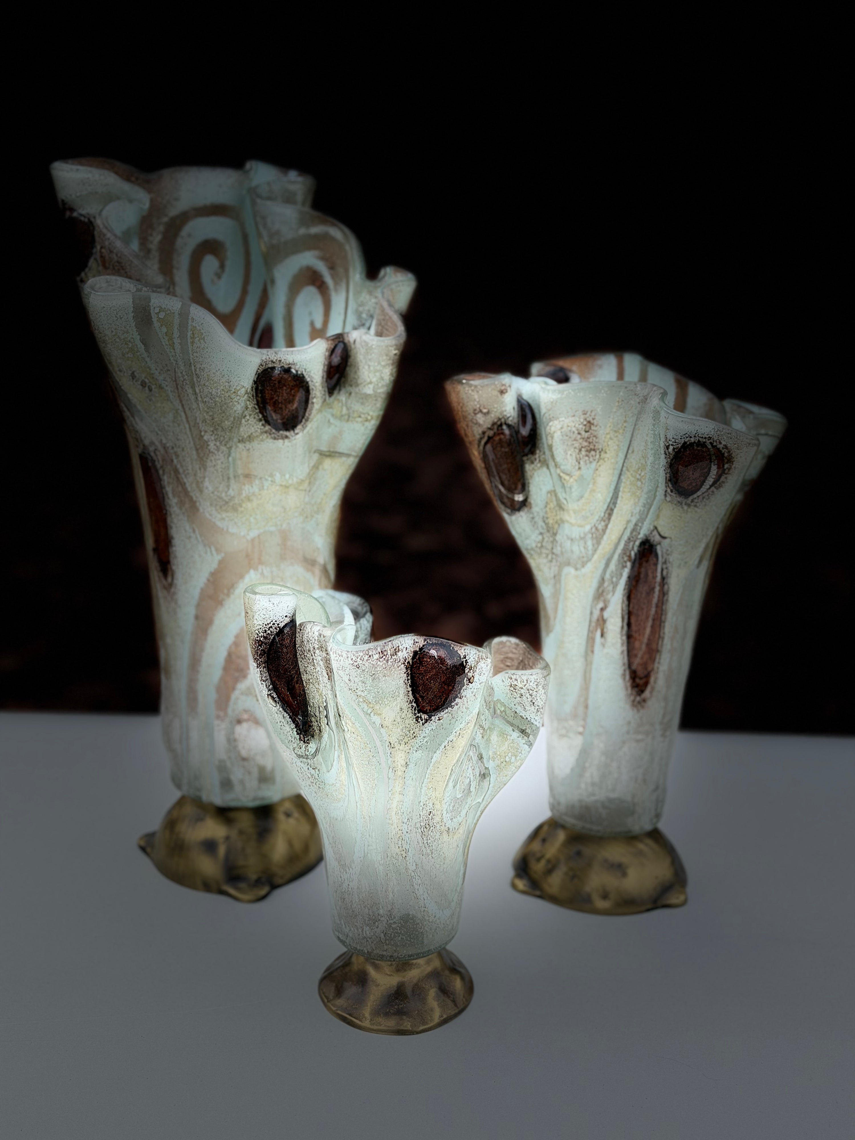 Crystal Fused Glass Drape Vase