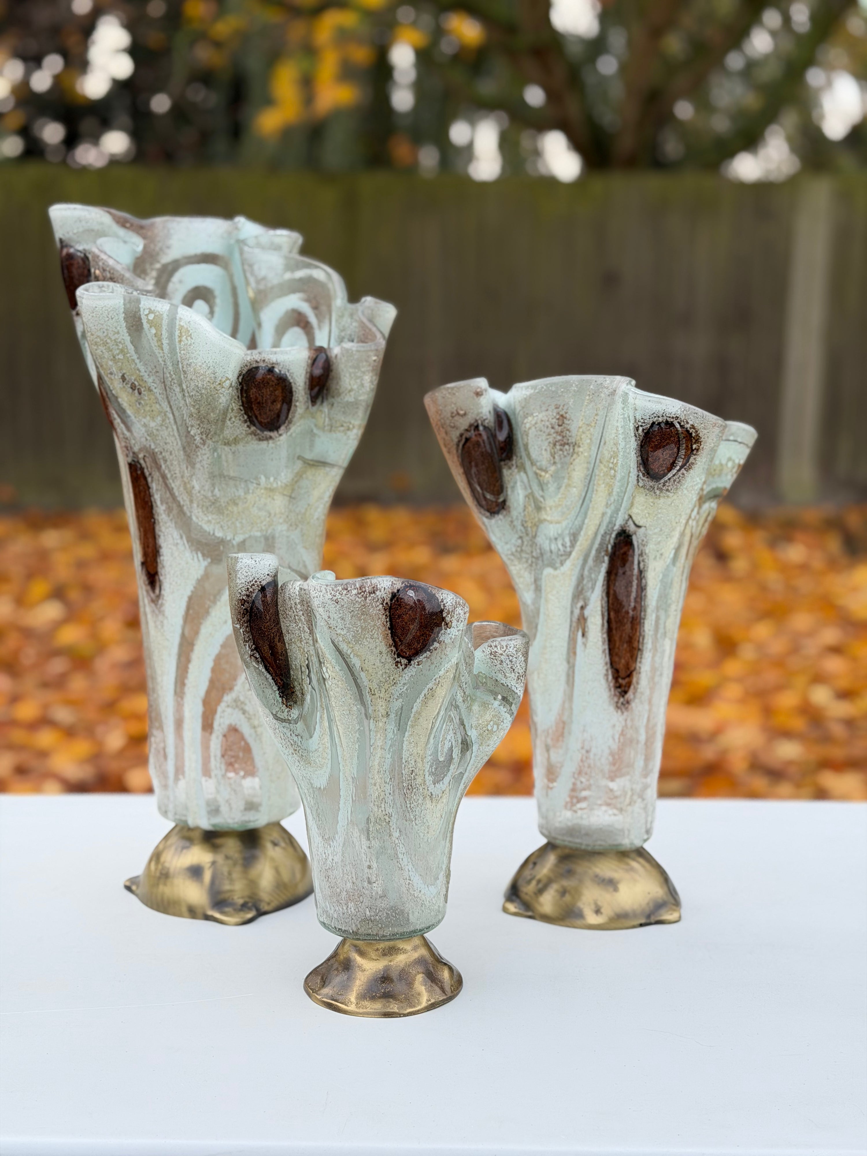 Crystal Fused Glass Drape Vase