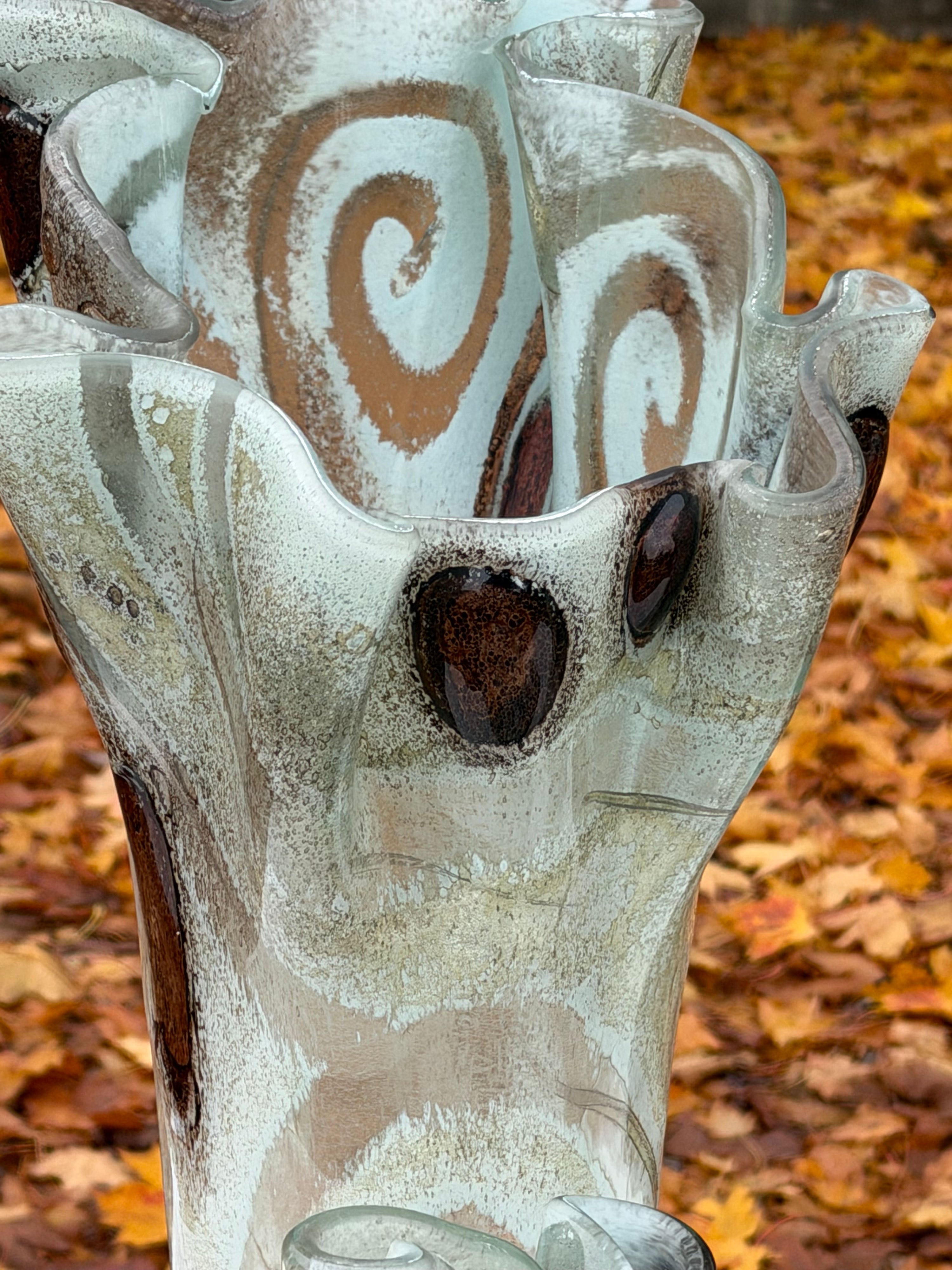 Crystal Fused Glass Drape Vase