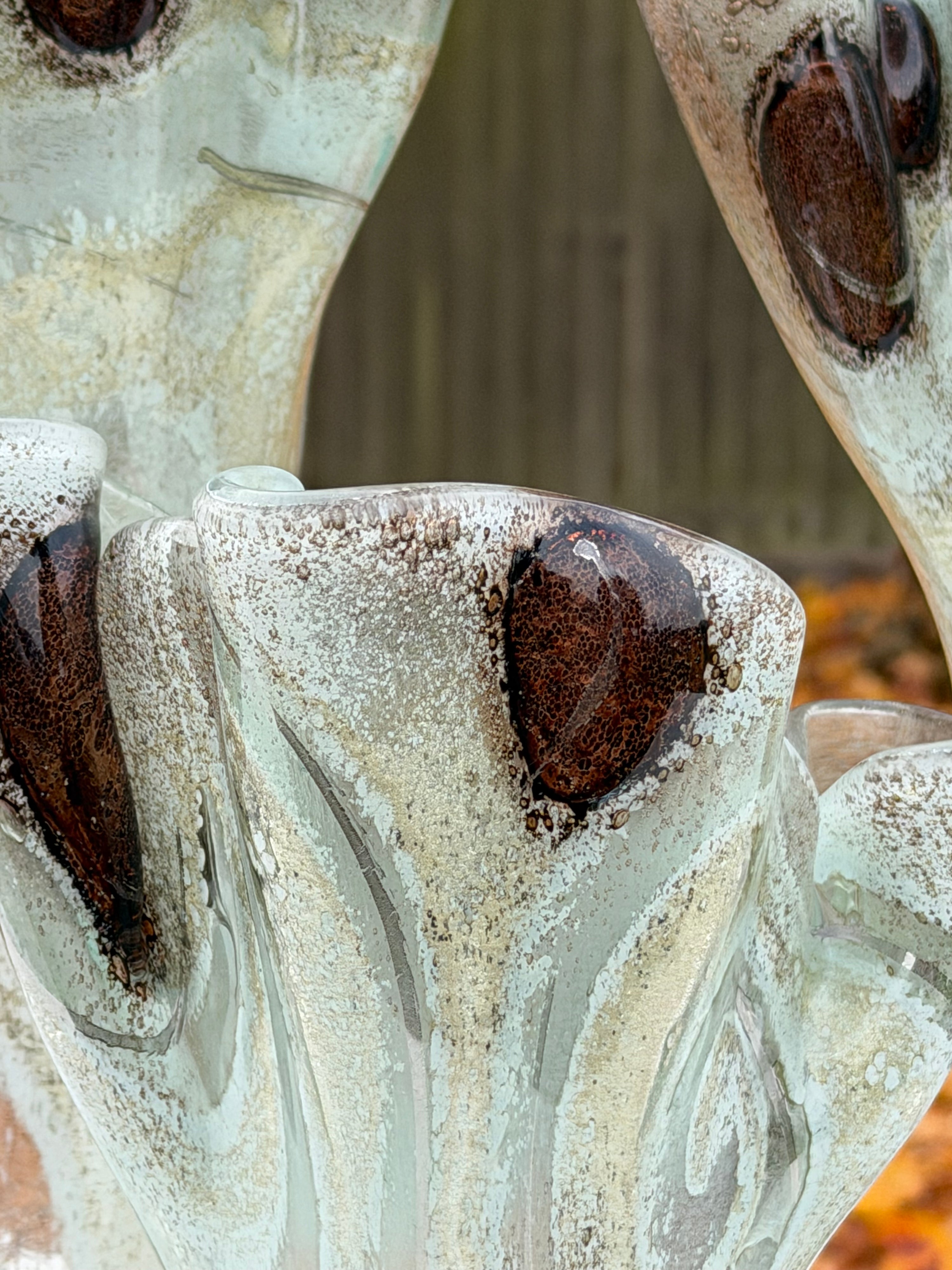 Crystal Fused Glass Drape Vase