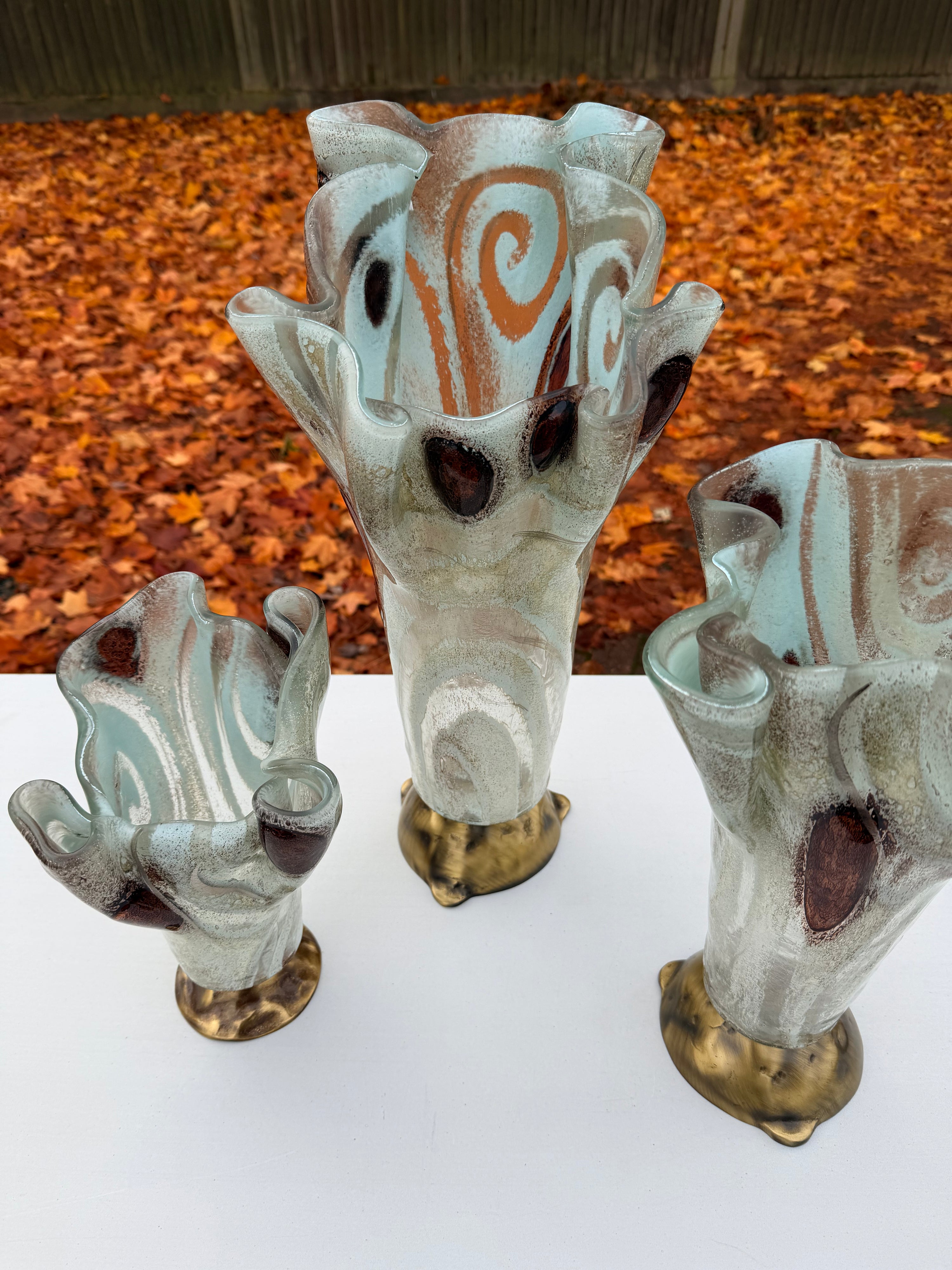 Crystal Fused Glass Drape Vase