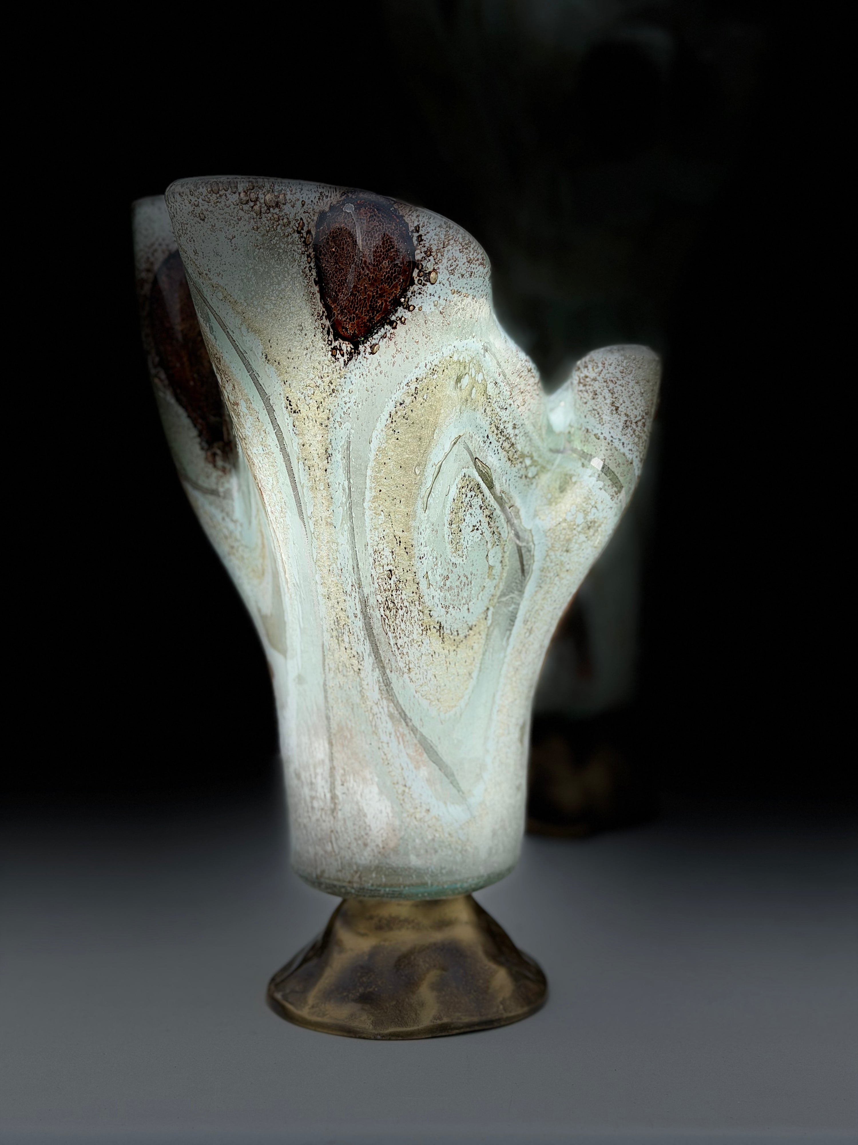 Crystal Fused Glass Drape Vase