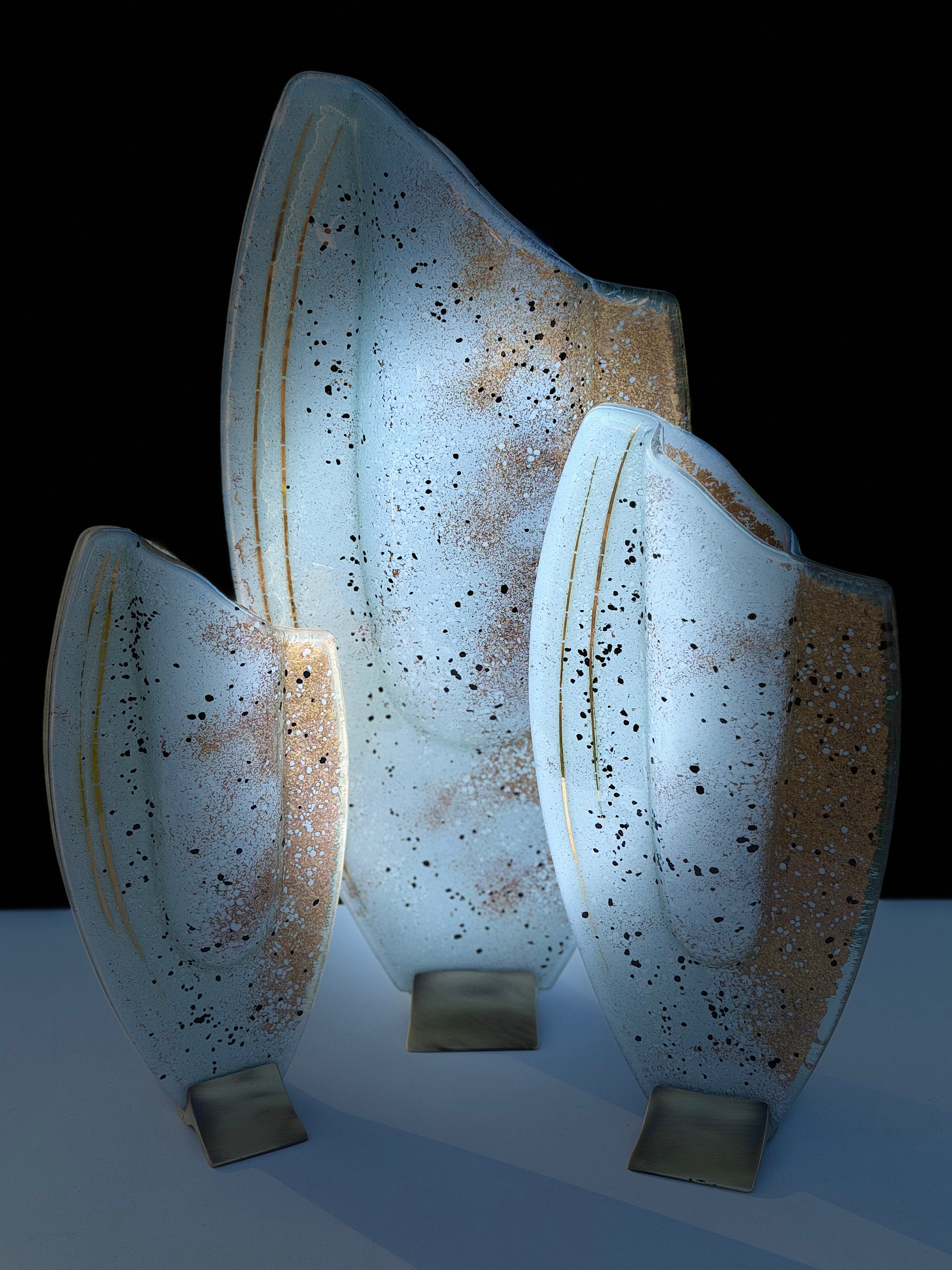 Golden Frost Oval Vase