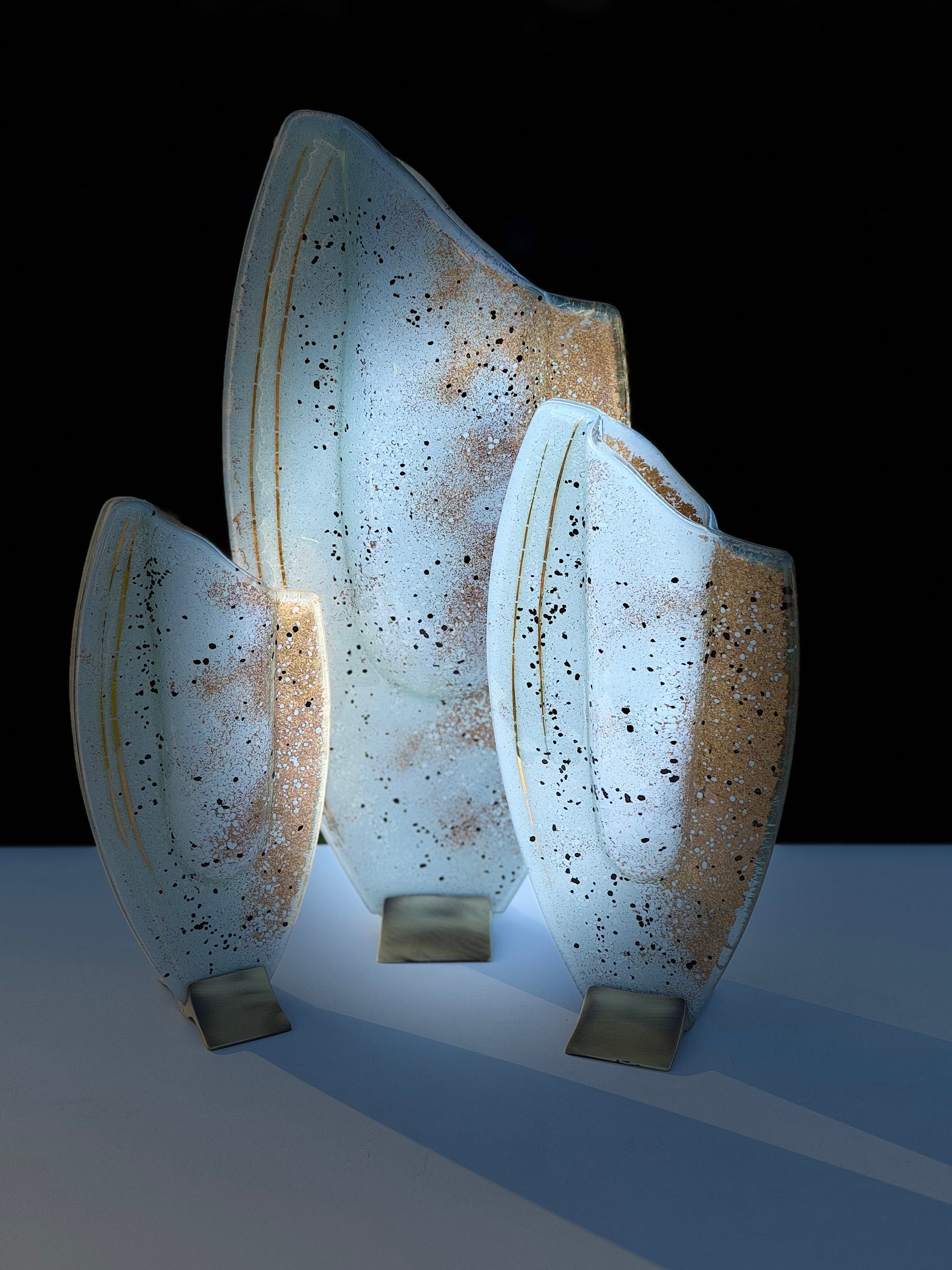 Golden Frost Oval Vase